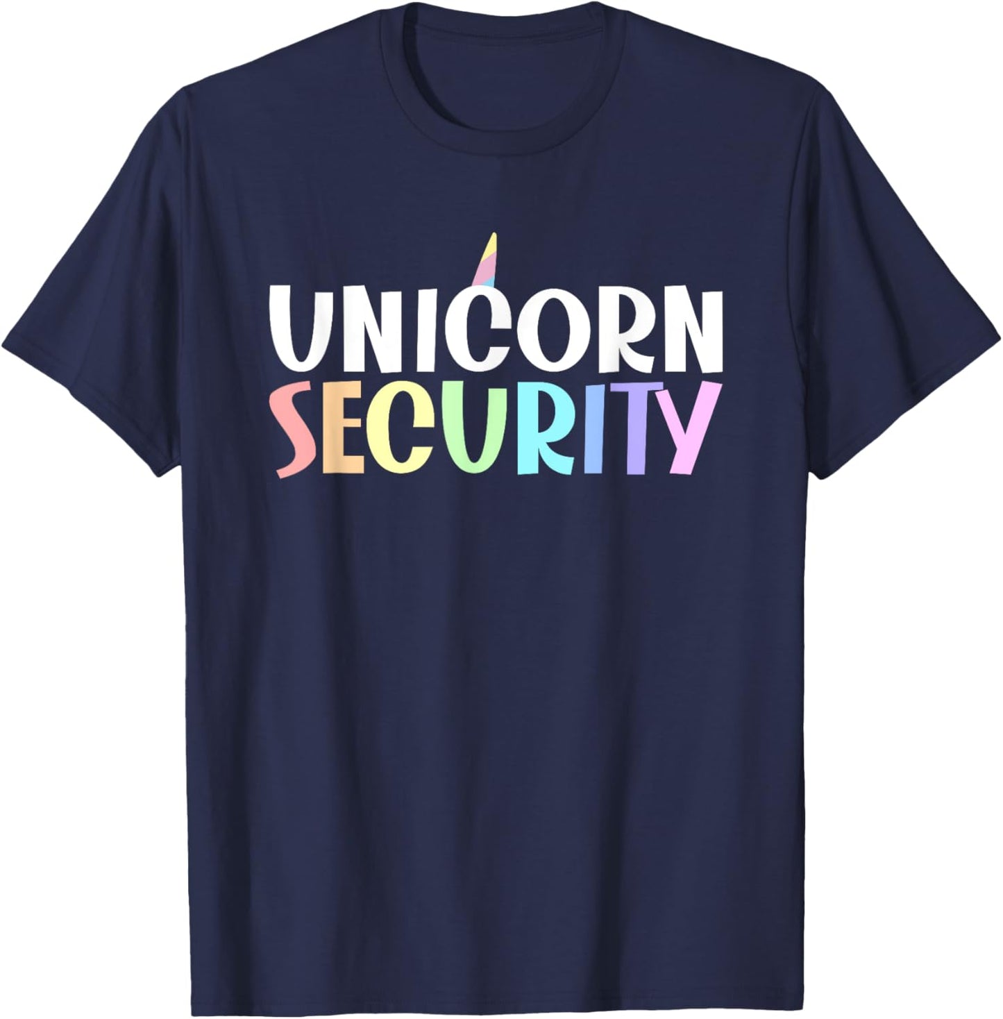 Unicorn Security Dad Brother Halloween Costume Men Boys T-Shirt - T-Shirt | Navy