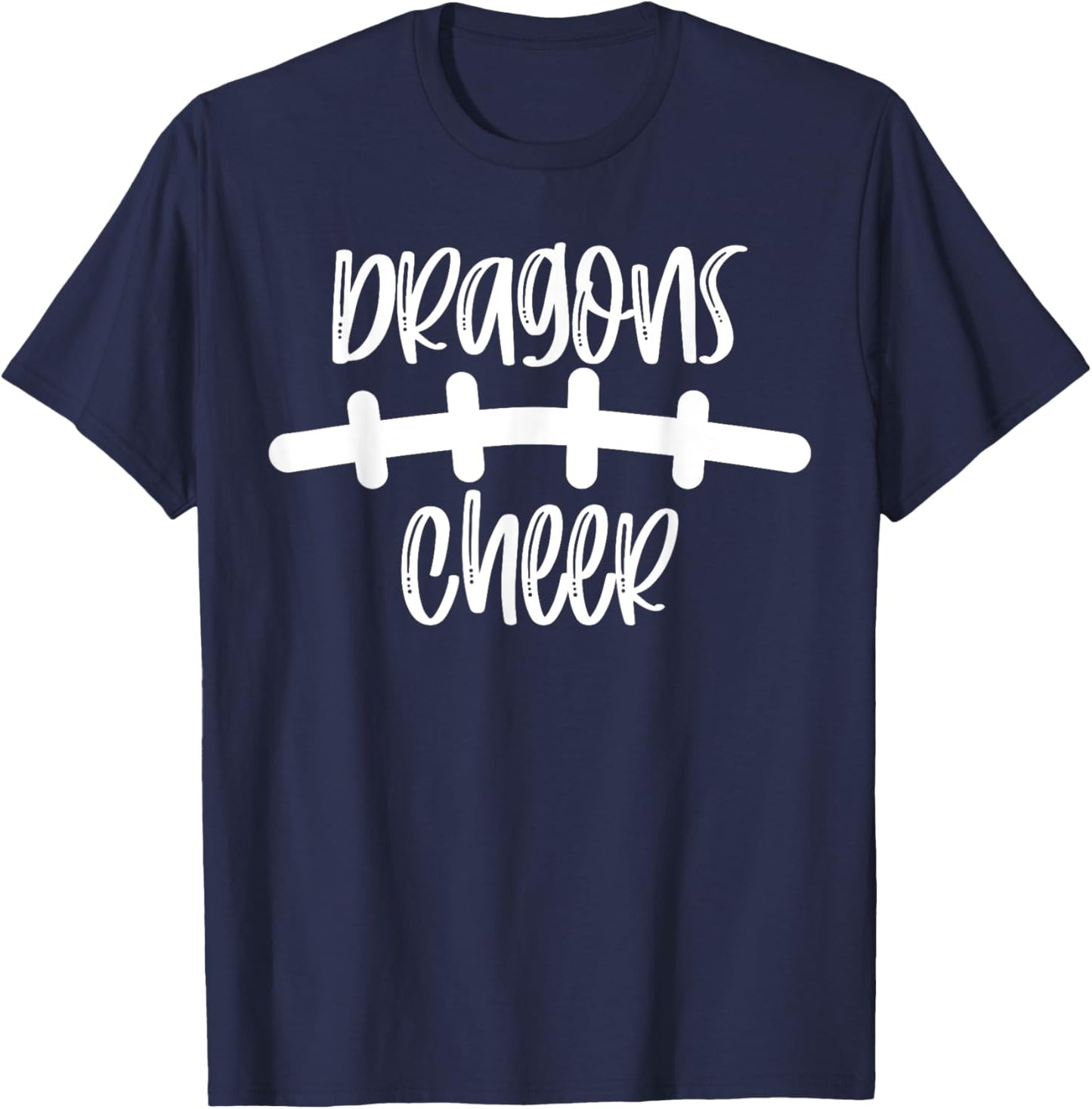 Dragons Cheer School Spirit Football Team Mascot Game Night T-Shirt - T-Shirt | Navy