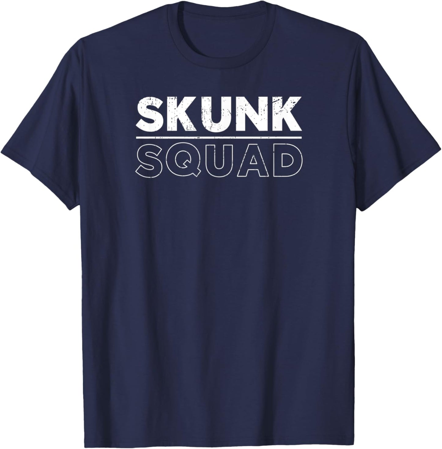 Funny Hunting Shirt, Funny Fishing Shirt, Funny Skunk Squad T-Shirt - T-Shirt | Navy