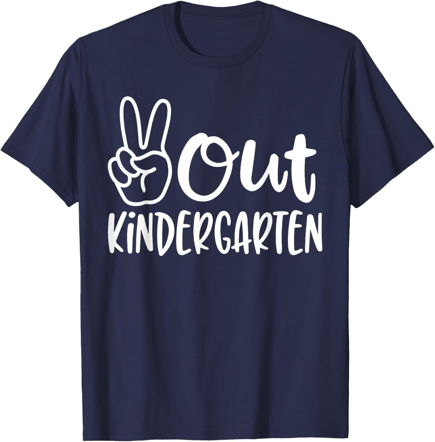 Last Day of School Peace Out Kindergarten Teacher Kids Women T-Shirt - T-Shirt | Navy
