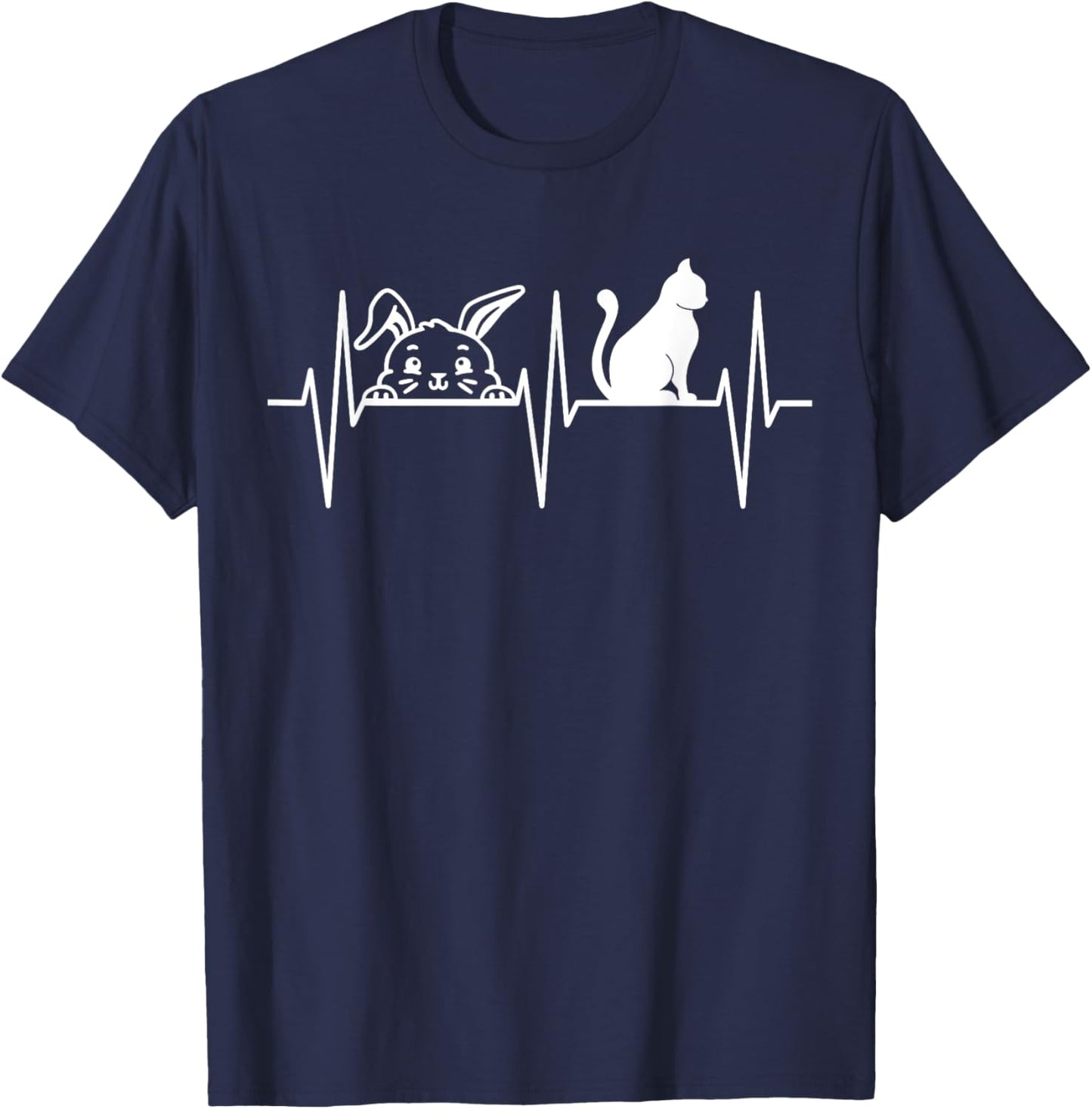Bunny Shirt Funny Cat Lover Rabbit Pet Bunny Lover Women Girls Kids T-Shirt - T-Shirt | Navy
