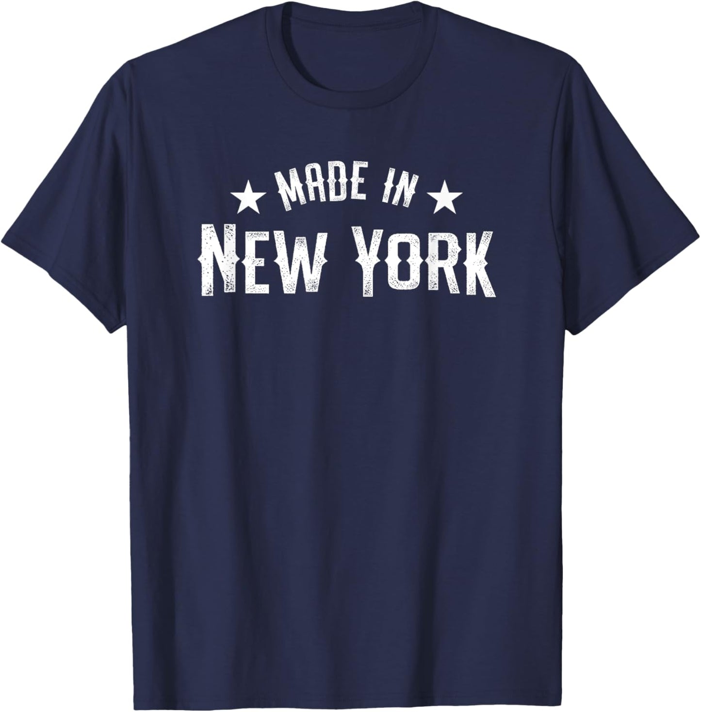 Made In New York NY City NYC New Yorker My Home State Pride T-Shirt - T-Shirt | Navy