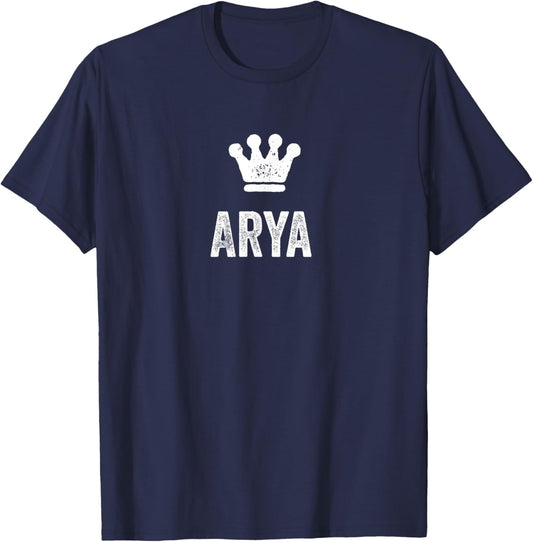 Arya the Queen / Crown & Name Design - Women Called Arya T-Shirt - T-Shirt | Navy