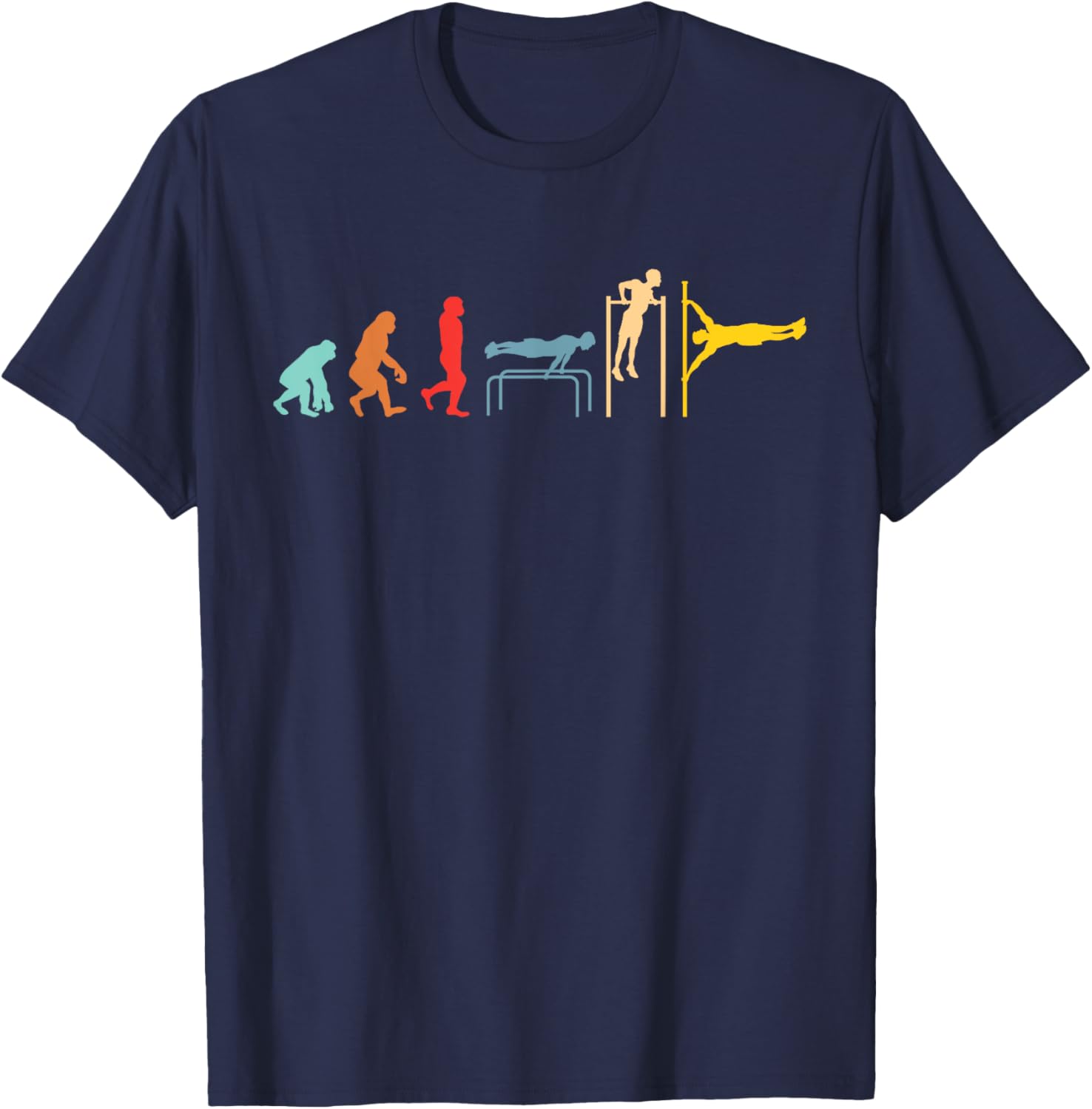 Calisthenics Evolution Street Body Workout T-Shirt - T-Shirt | Navy