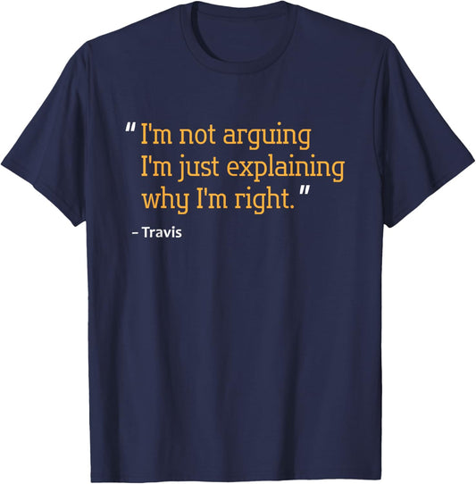 Custom Engineer Fathers Day Christmas Name Travis Gift Quote Funny Birthday Personalized Name Idea T-Shirt - T-Shirt | Navy