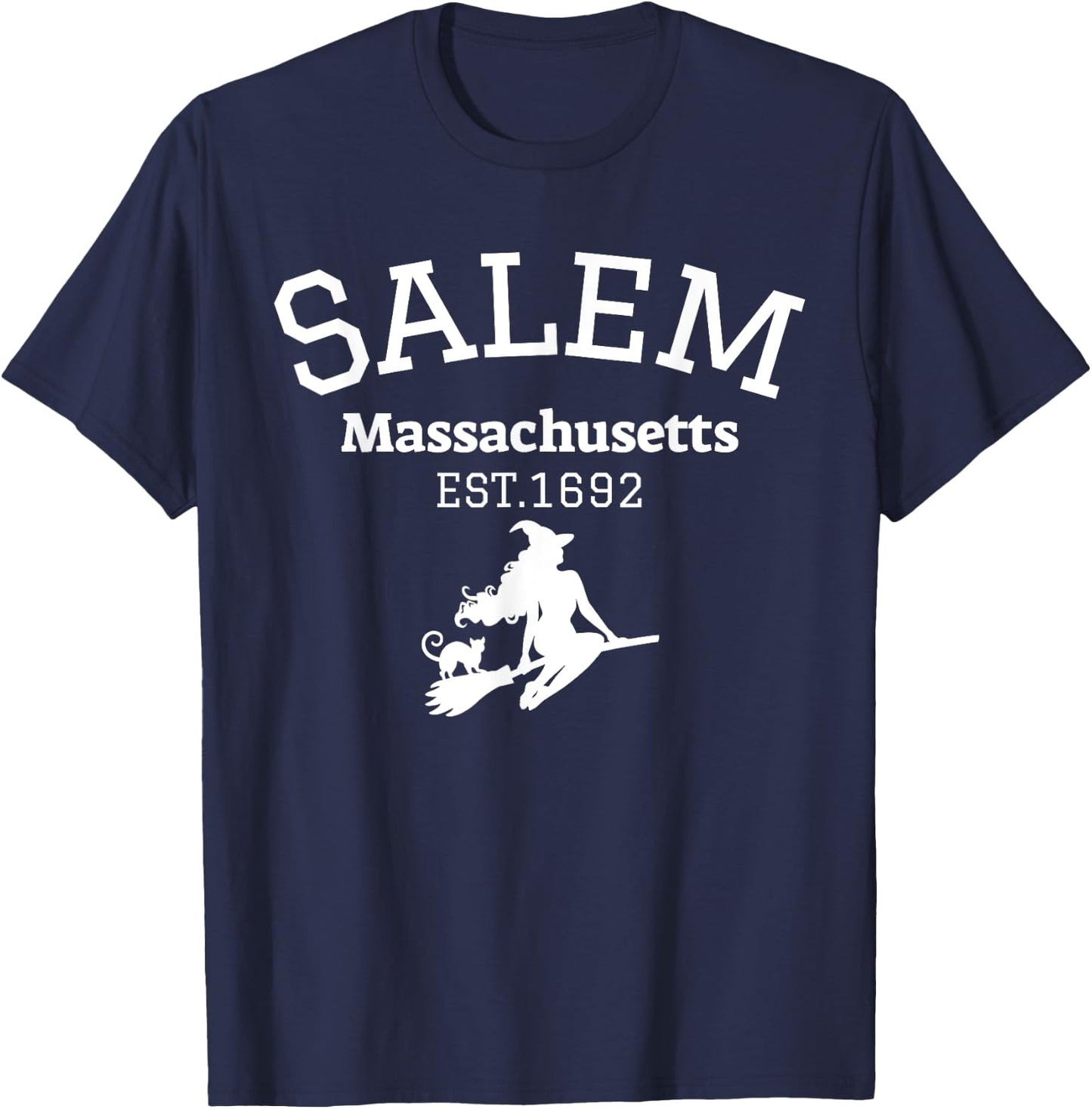 Funny Salem Witch Est 1692 Salem Massachusetts Halloween T-Shirt - T-Shirt | Navy
