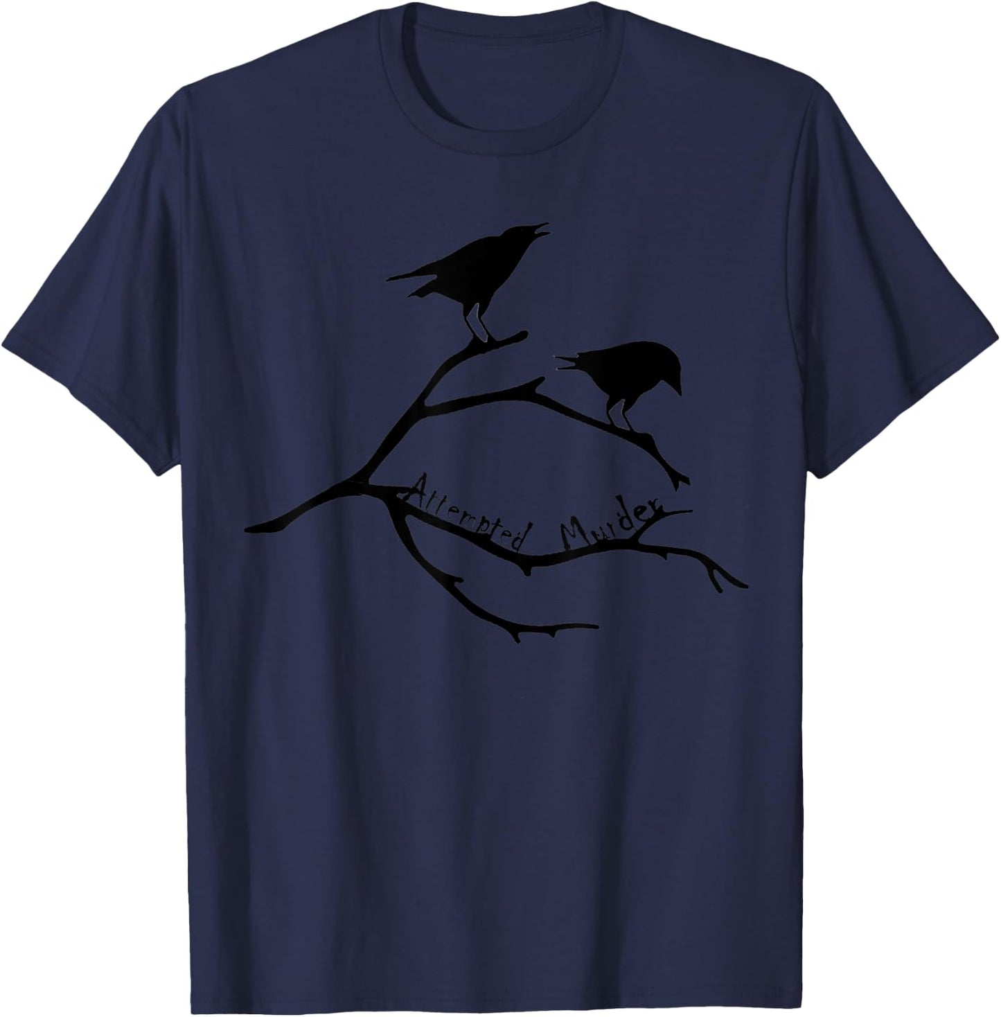 Attempted Murder Crow Flock T-Shirt - T-Shirt | Navy