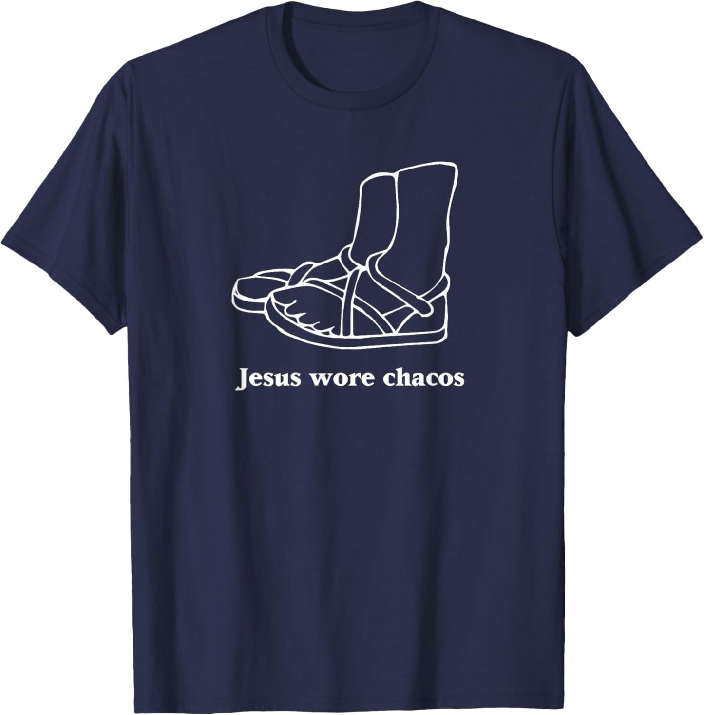 Jesus Wore Chacos T-Shirt - T-Shirt | Navy