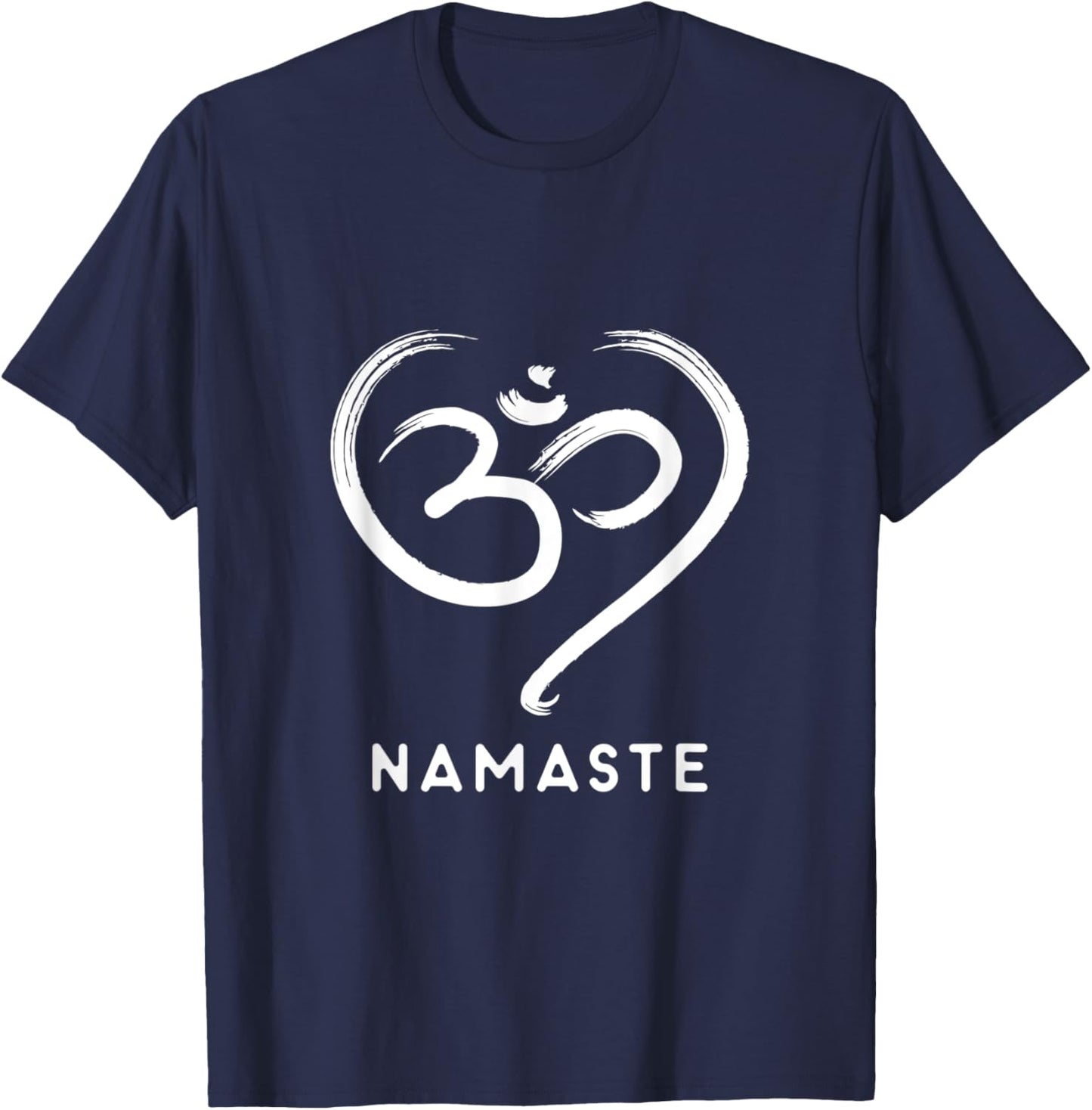 Aum Symbol Heart Namaste Om T-Shirt - T-Shirt | Navy