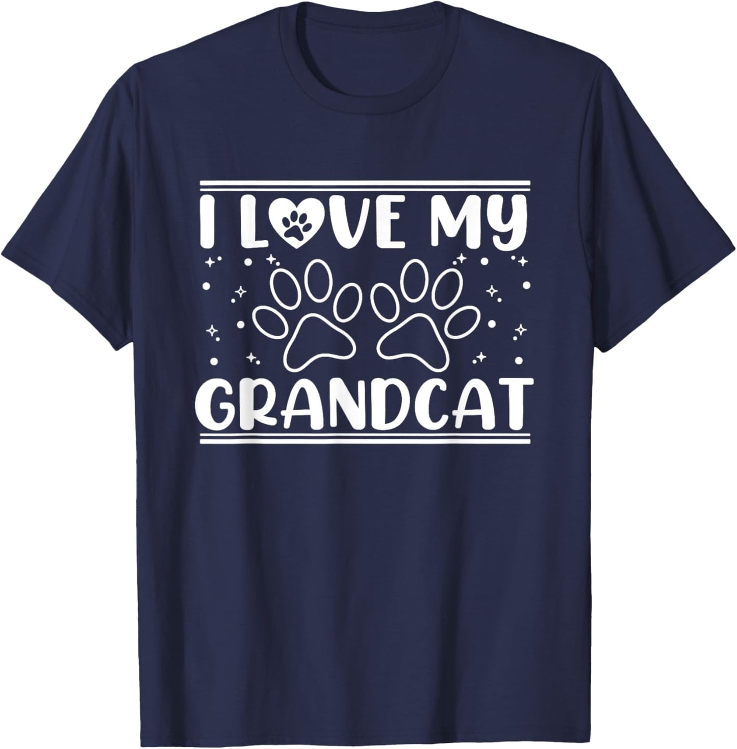 I love my Grandcat - Cat Lover Granddad Grandma Grandparents Men Women T-Shirt - T-Shirt | Navy