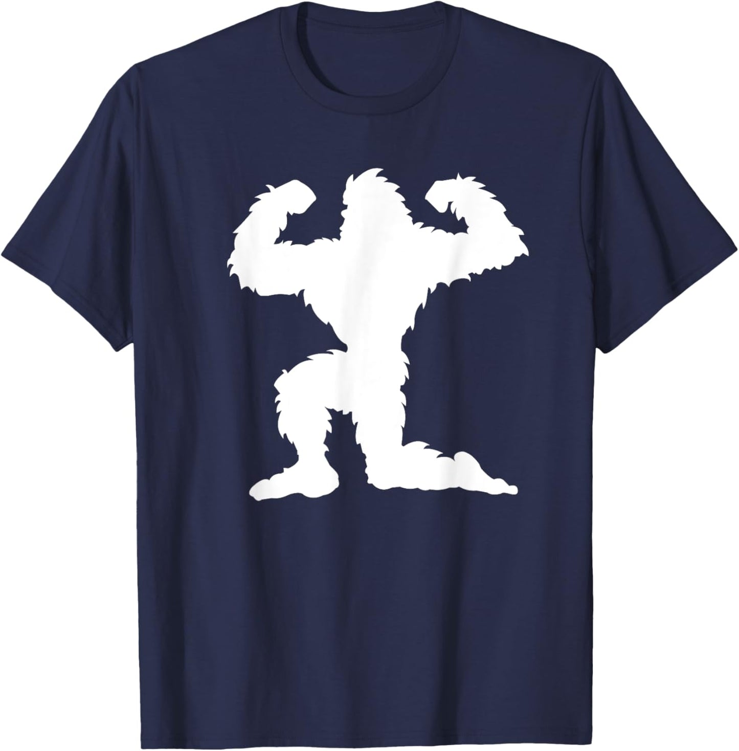 Funny Bodybuilding Bigfoot Bodybuilder Weightlifting Fitness T-Shirt - T-Shirt | Navy