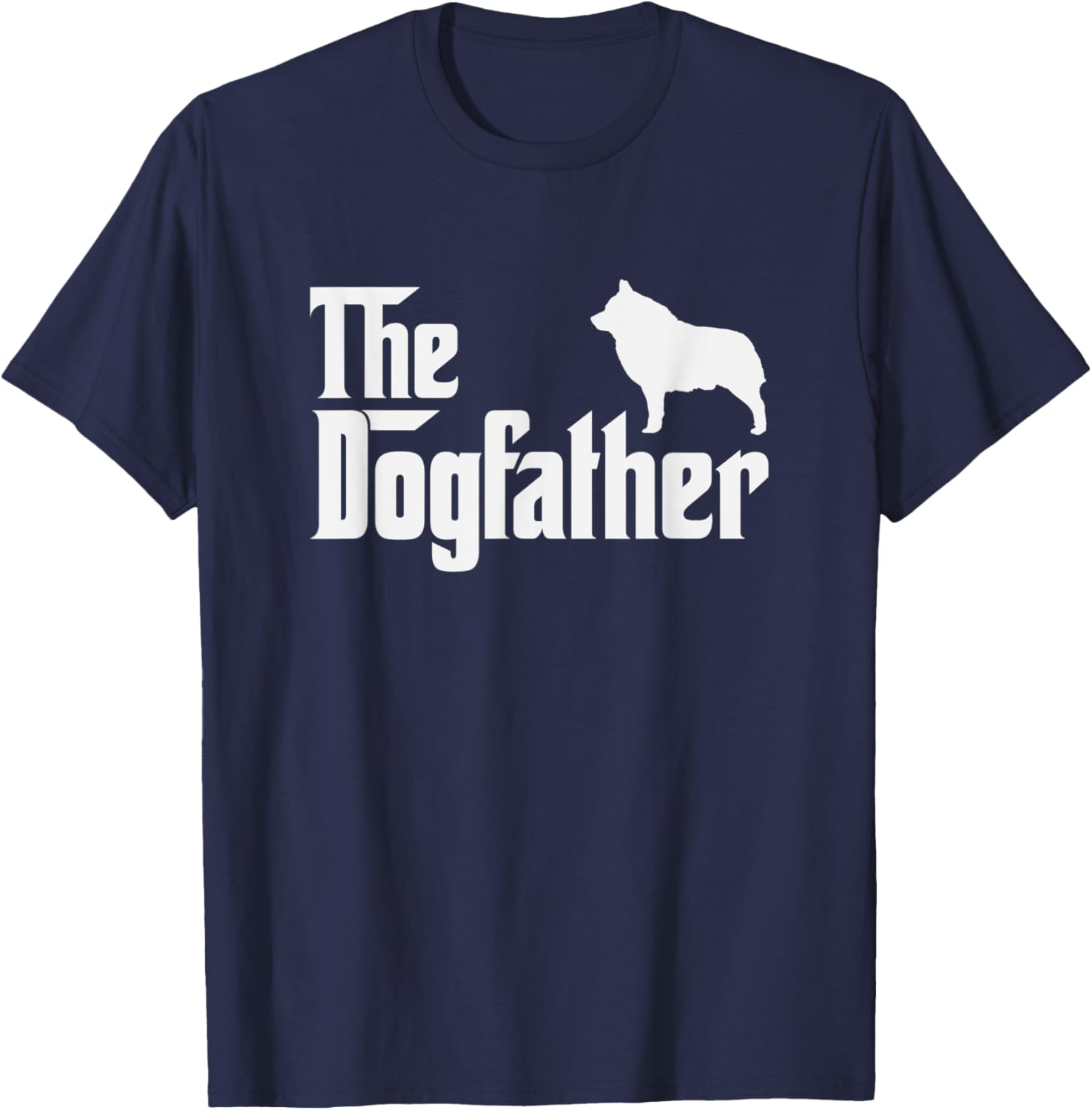schipperke DogFather Funny Dog Dad Women Kids T-Shirt - T-Shirt | Navy