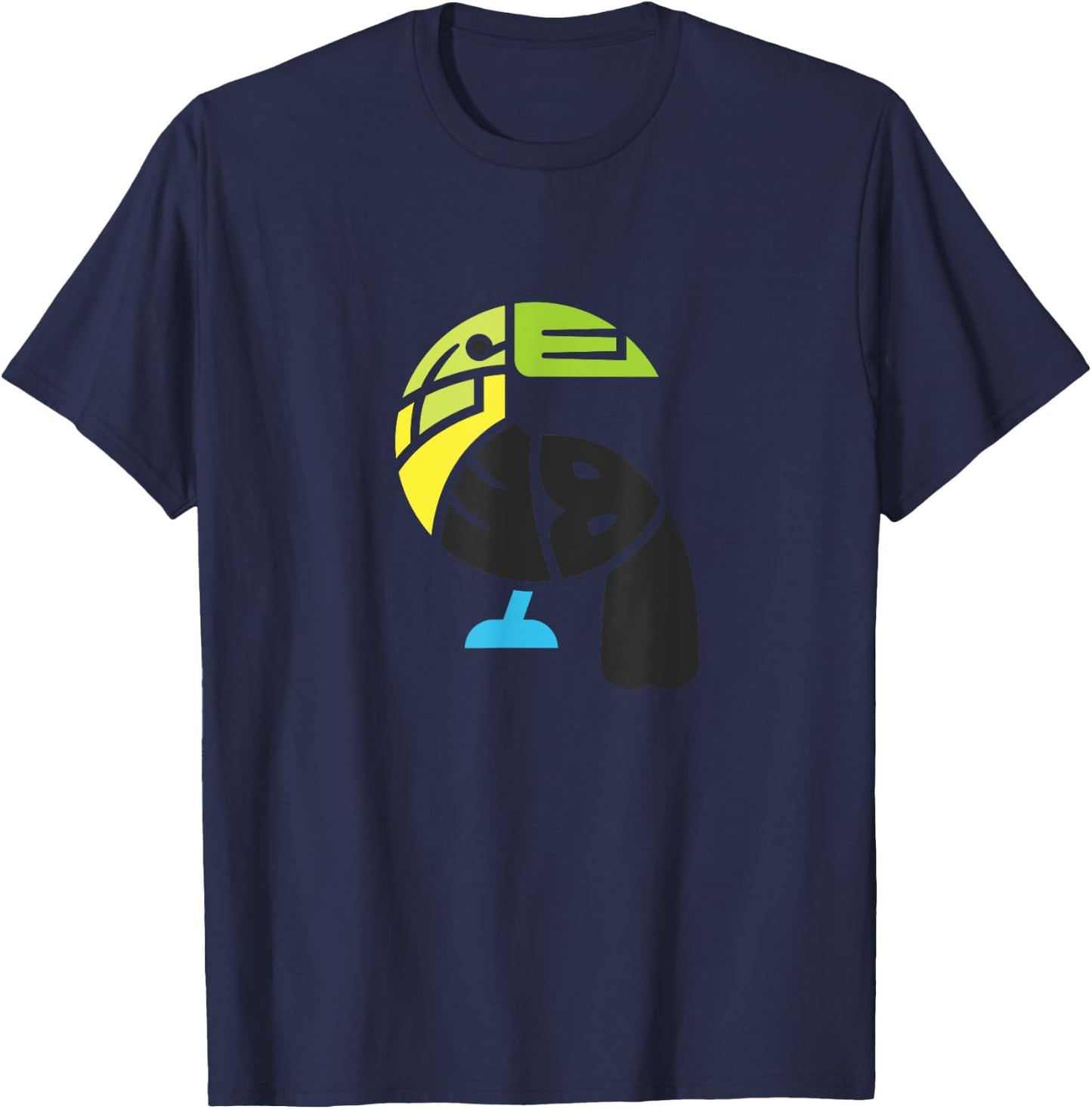 Belize Toucan Colorful Word Art - Funny Animal T-Shirt - T-Shirt | Navy