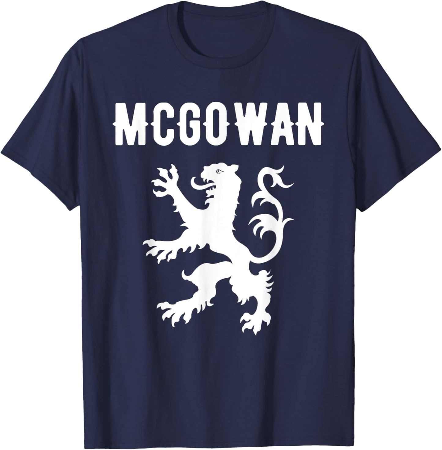 McGowan Clan Scottish Family Name Scotland Heraldry T-Shirt - T-Shirt | Navy