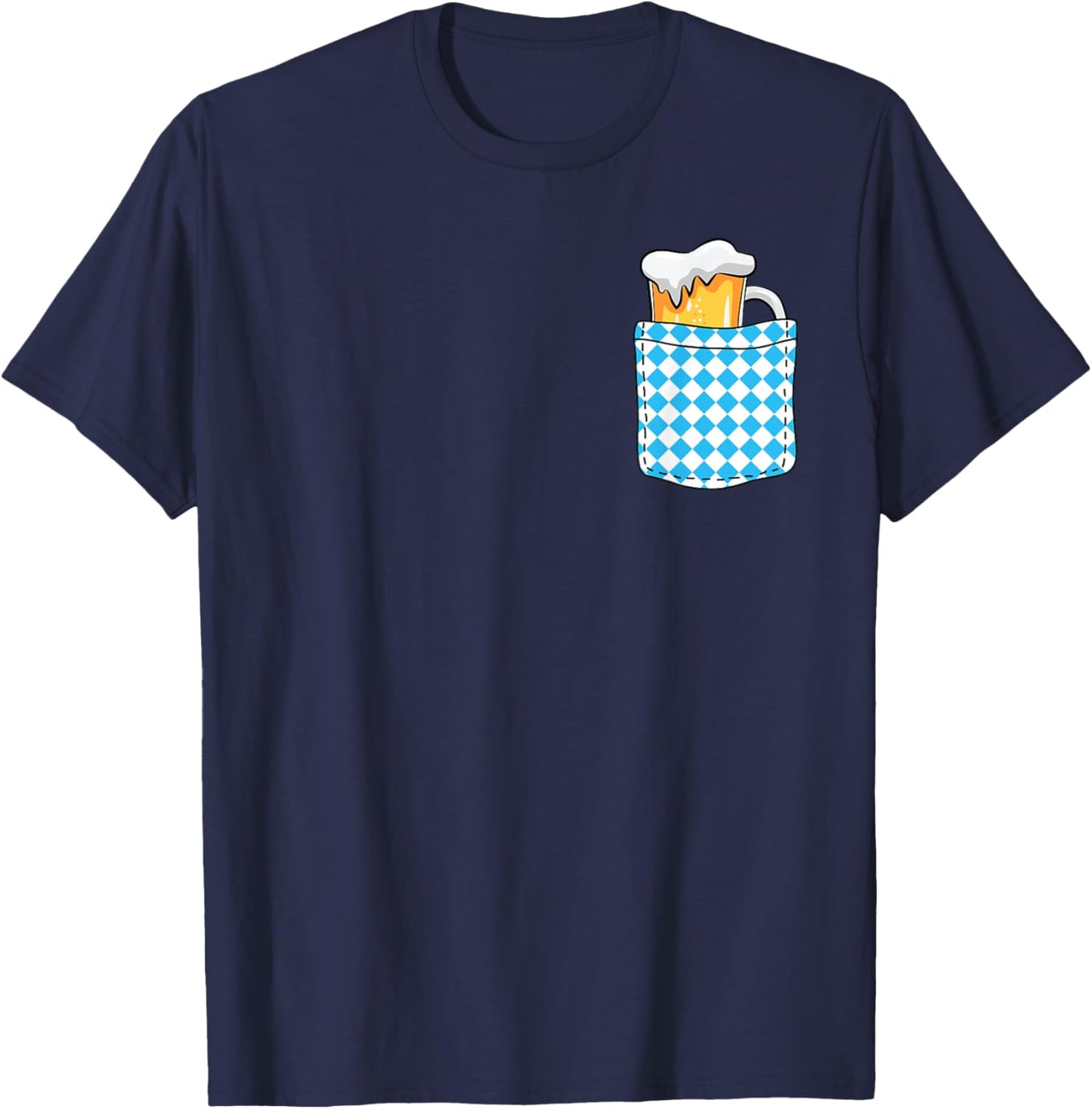 Bavarian Pocket Oktoberfest Funny German Festival Bavaria T-Shirt - T-Shirt | Navy