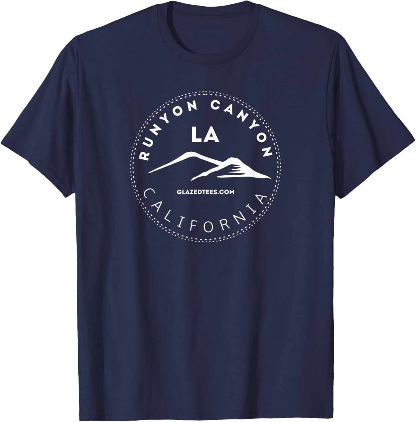 Runyon Canyon Los Angeles - Hollywood California Hiking T-Shirt - T-Shirt | Navy