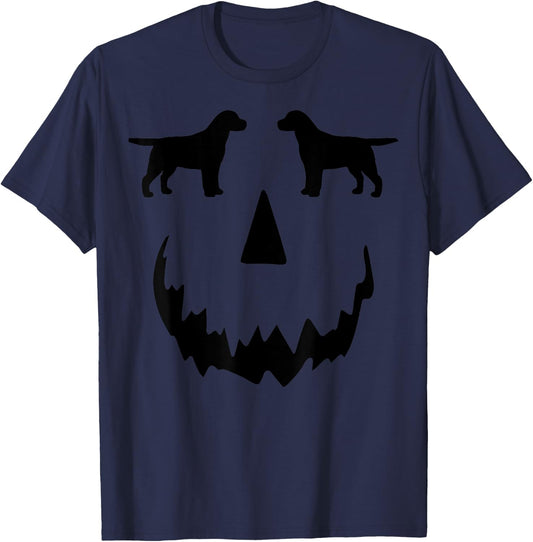 pumpkin Labrador halloween T-Shirt - T-Shirt | Navy