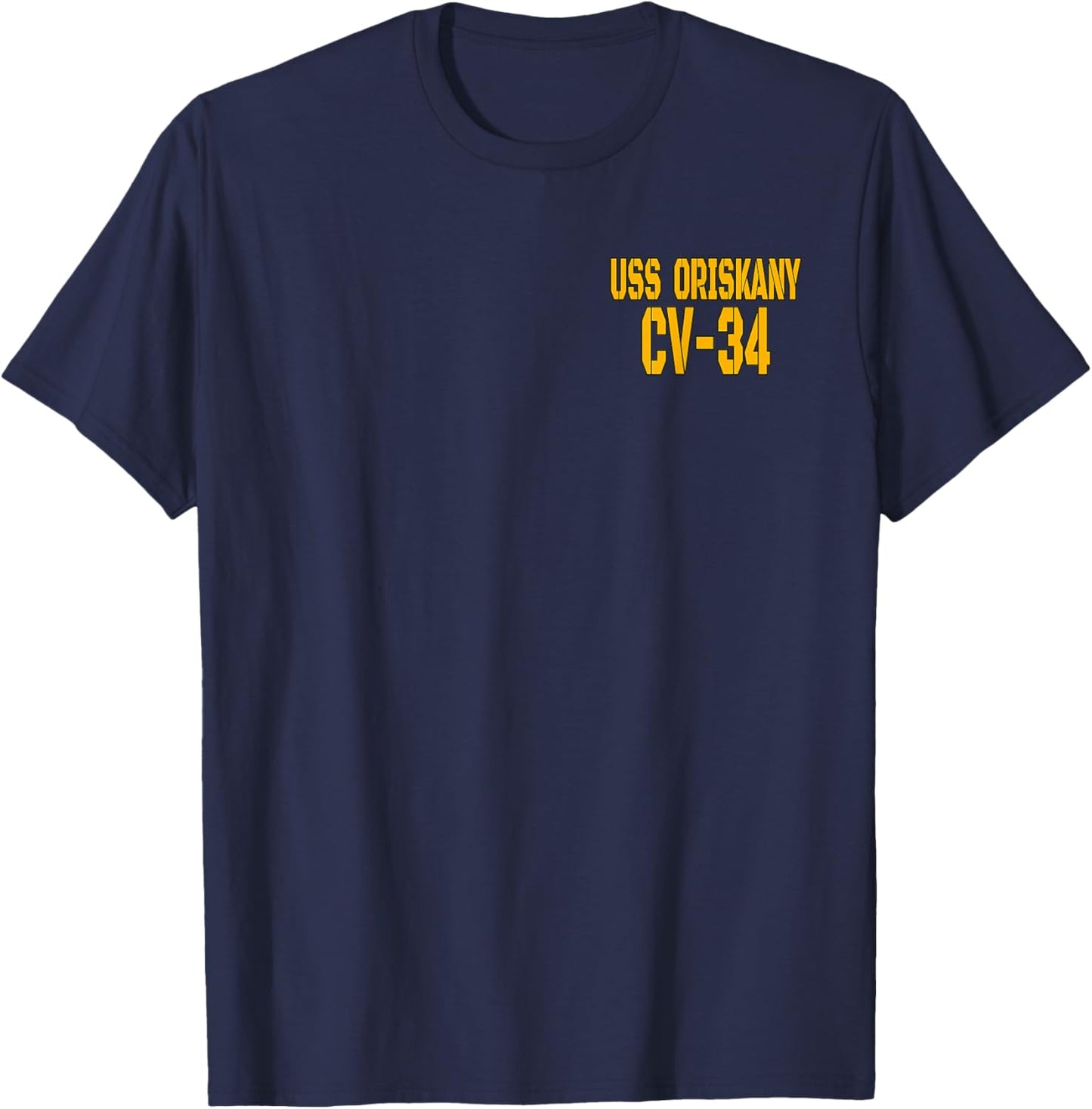 USS Oriskany CV-34 Aircraft Carrier Veterans Day Front&Back T-Shirt - T-Shirt | Navy