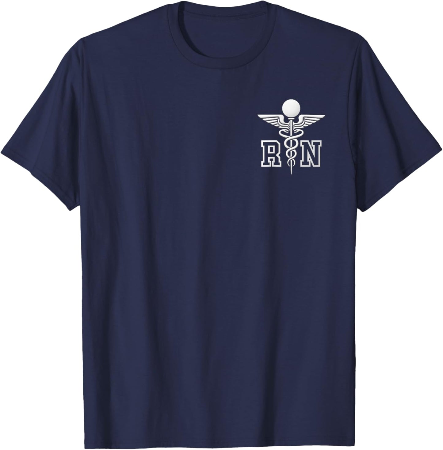 RN Registered Nurse - Caduceus medical symbol T-Shirt - T-Shirt | Navy