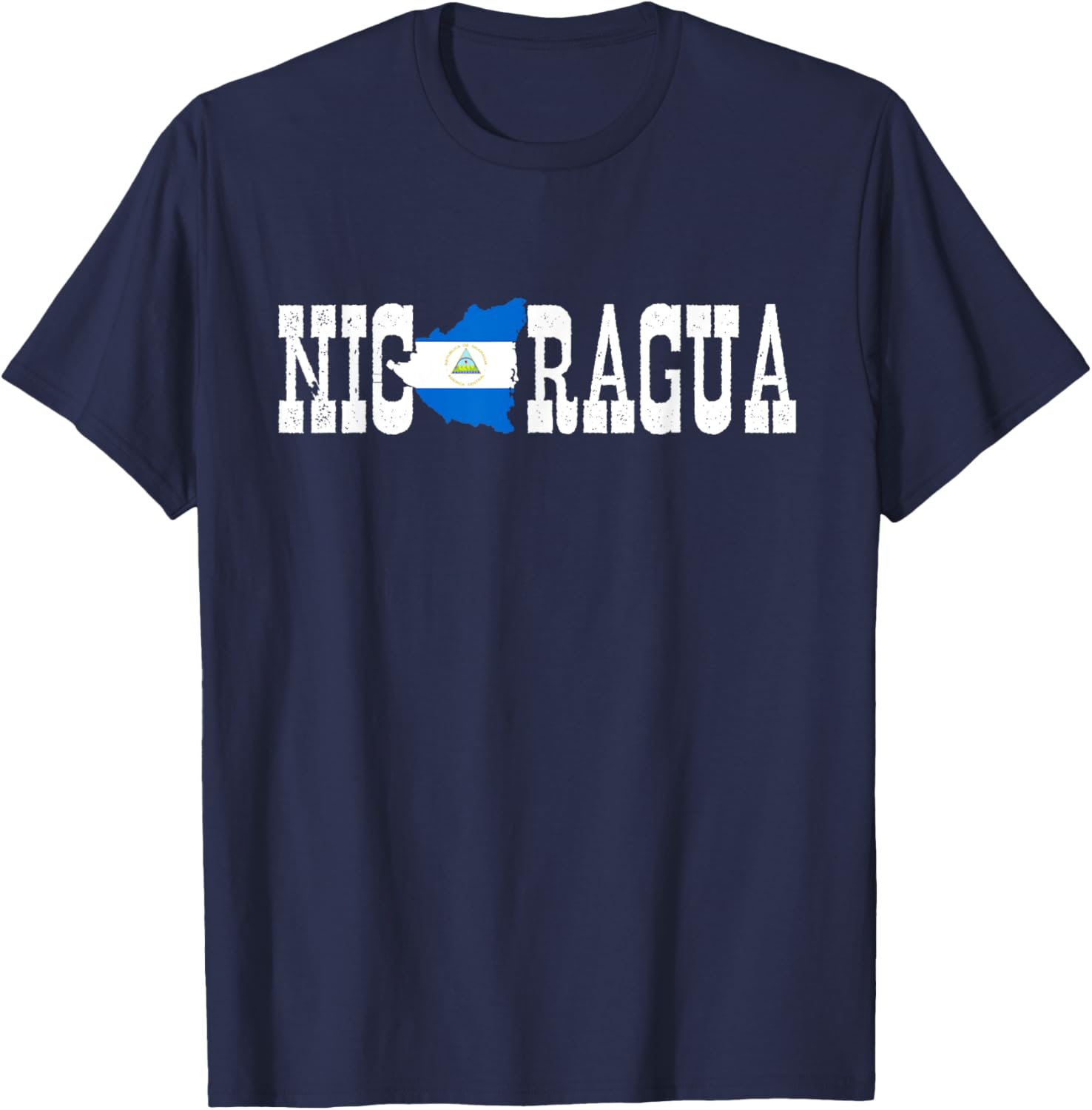 Nicaragua Jersey Love Nicaragua Flag Silhouette Nicaraguan T-Shirt - T-Shirt | Navy