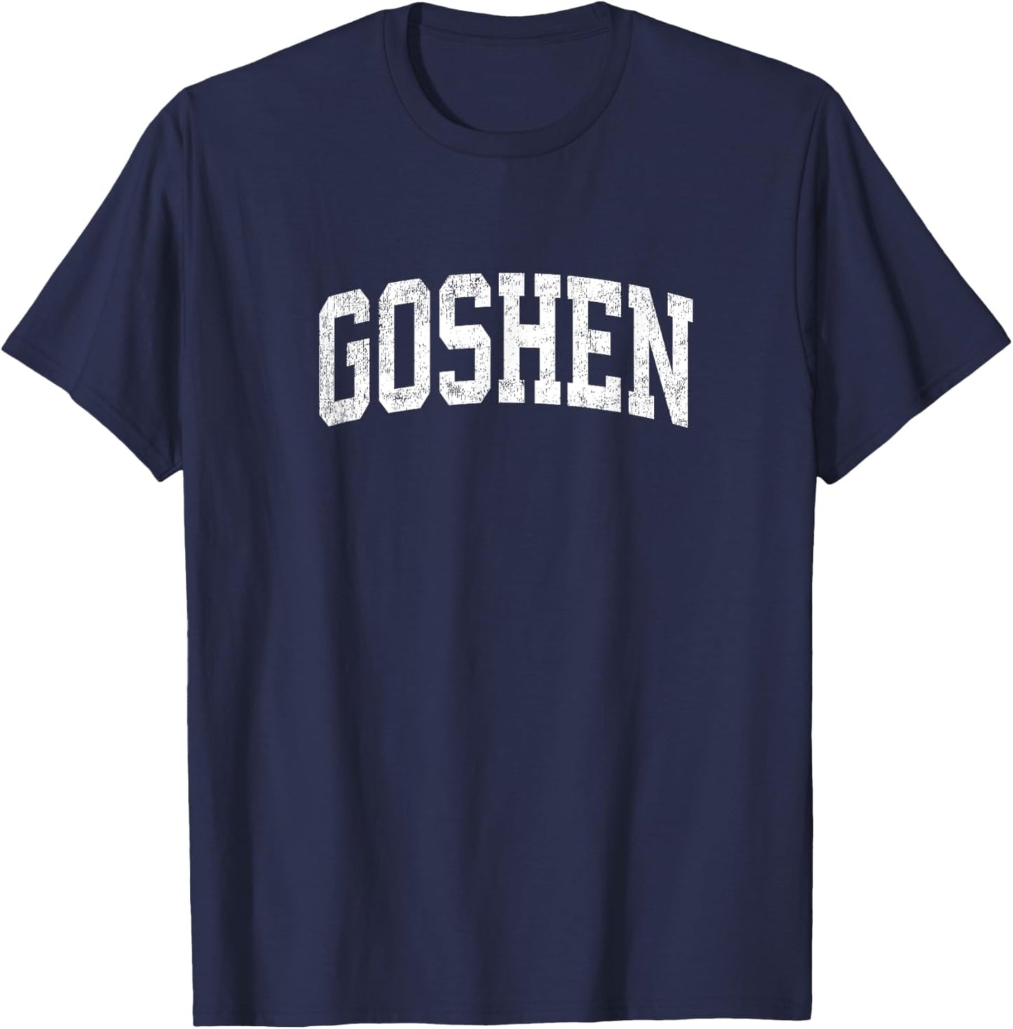Goshen Indiana IN Vintage Athletic Sports Design T-Shirt - T-Shirt | Navy