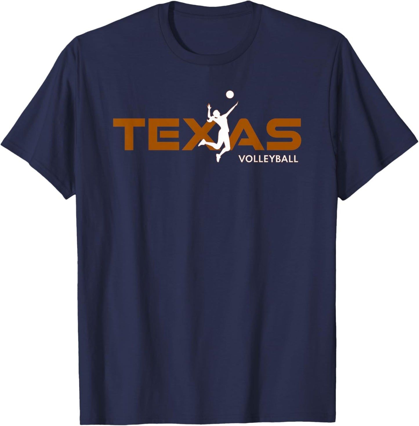 Sport Fan Tex The Lone Star State of Texas Volleyball T-Shirt - T-Shirt | Navy