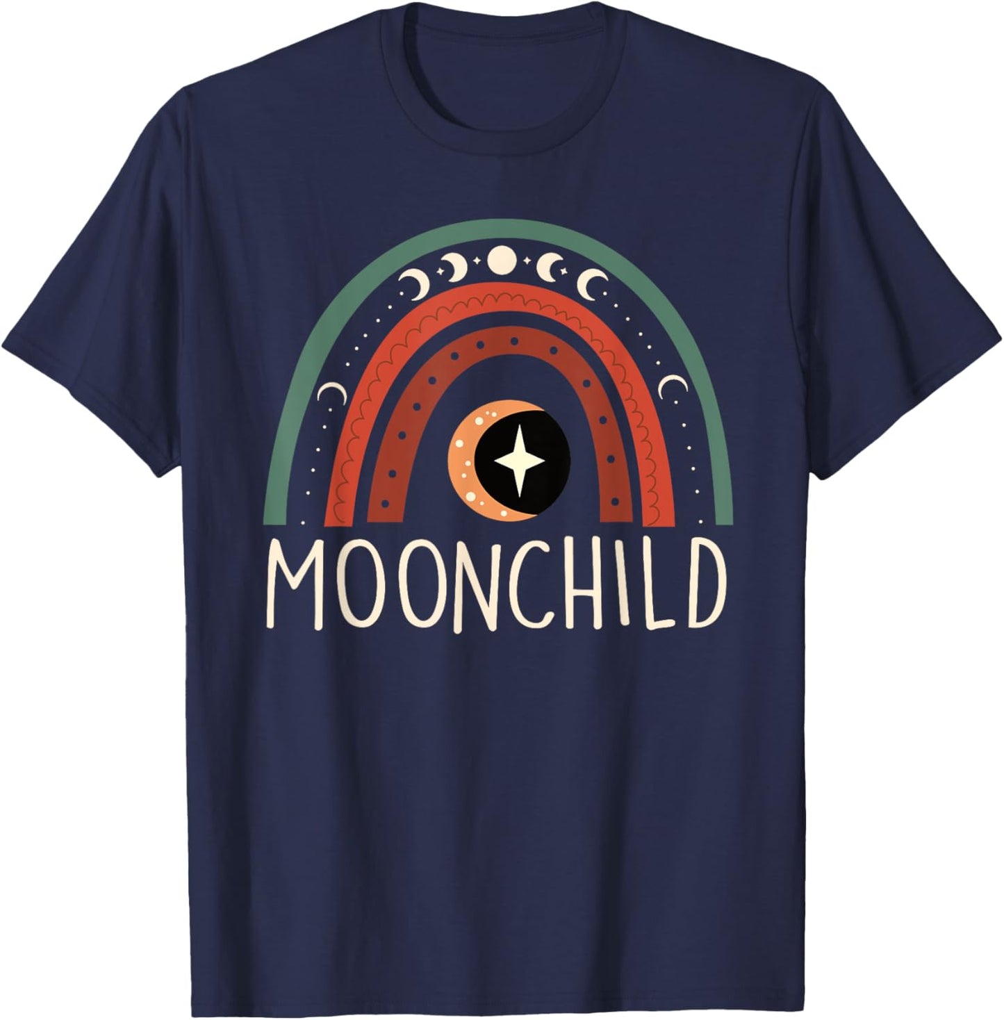 Cool moon child , Stay Wild boho Vibes, hippie bohemian T-Shirt - T-Shirt | Navy