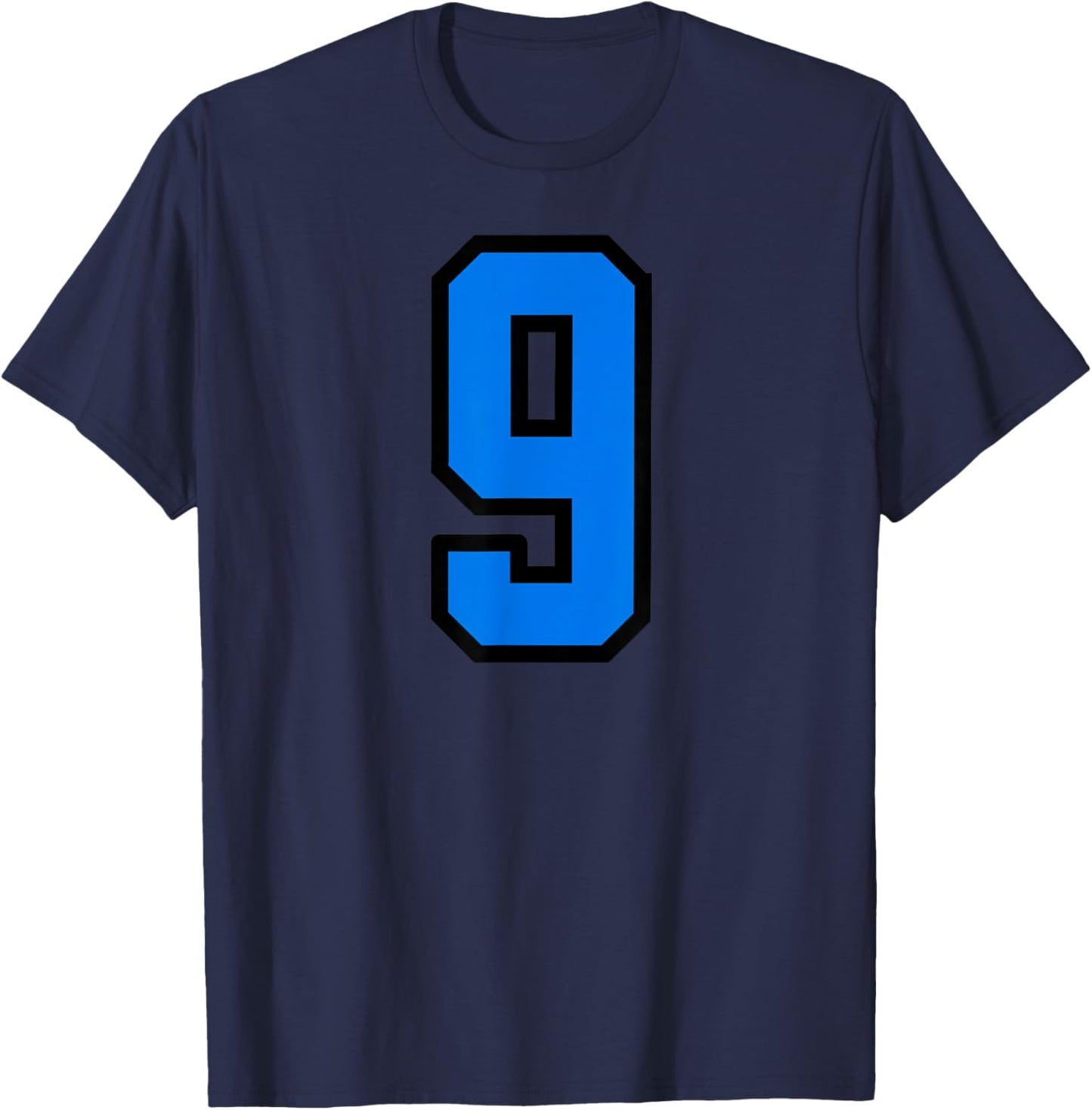 Blue Black Number 9 T-Shirt - T-Shirt | Navy