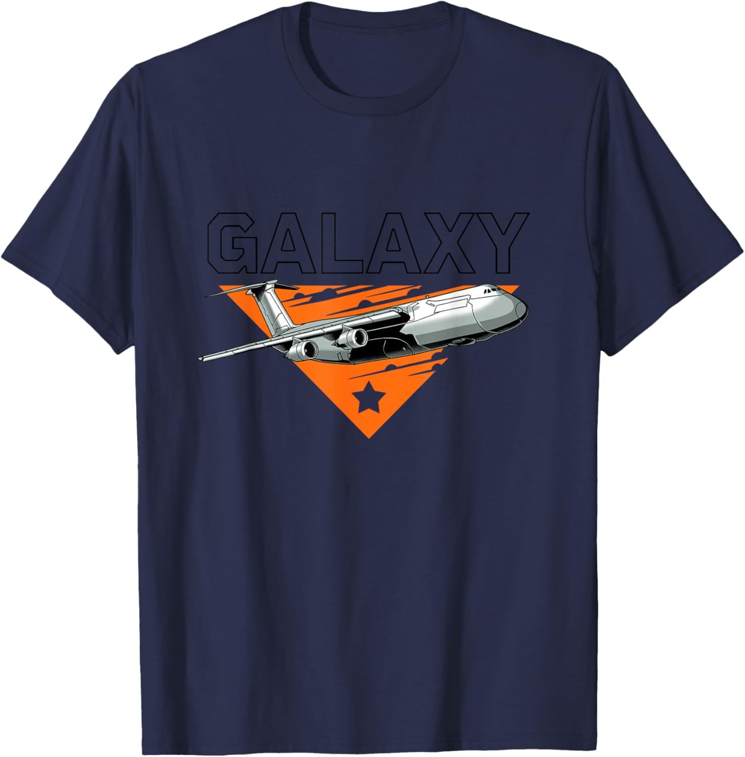 Galaxy C-5 Super Heavy Military Cargo Aircraft T-Shirt - T-Shirt | Navy