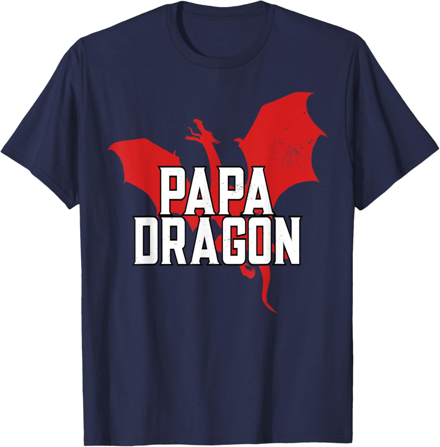 Papa Dragon Lover Father's Day T-Shirt - T-Shirt | Navy