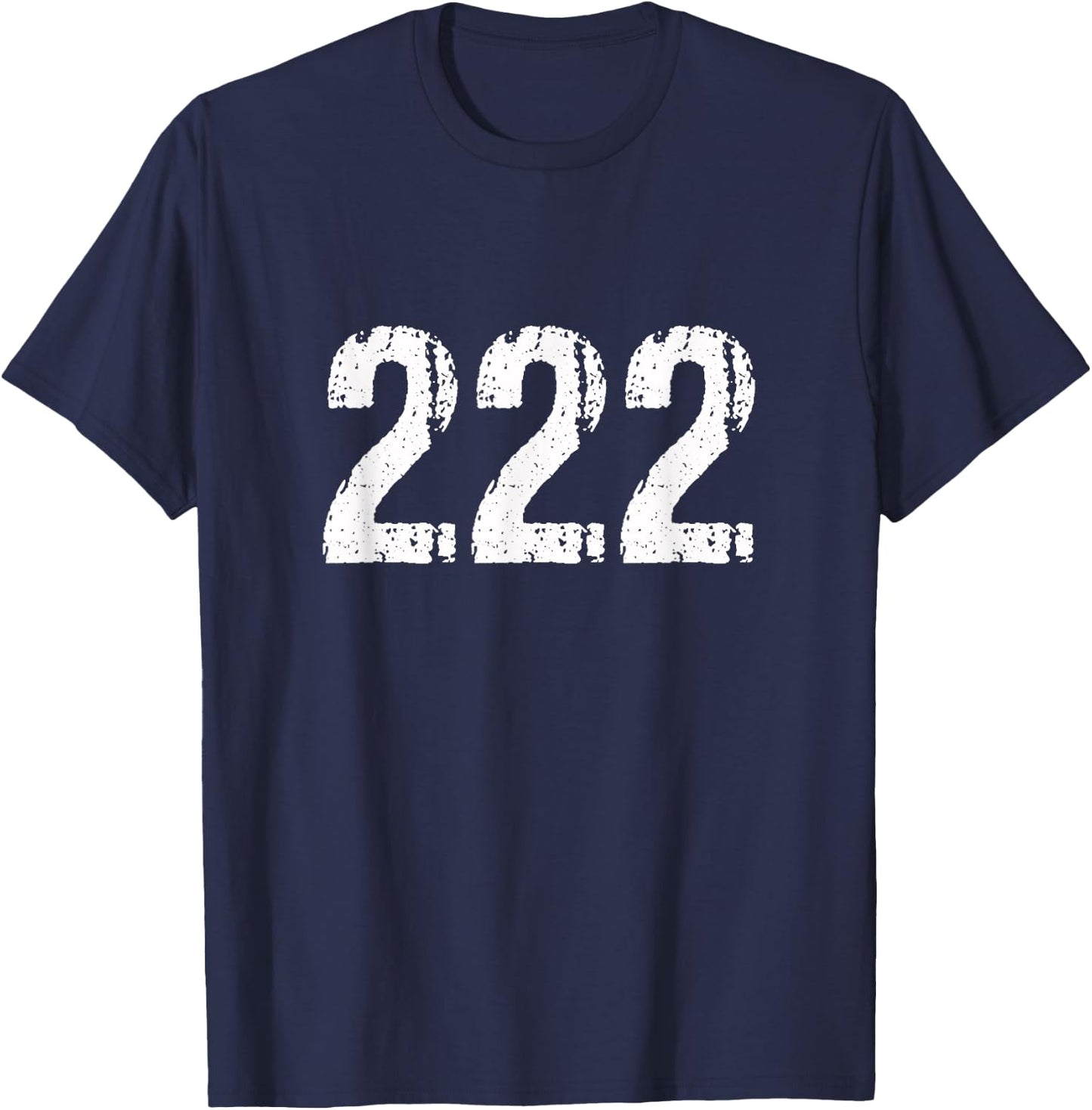 222 Numerology Spiritual Personal Number 222 Angel Number T-Shirt - T-Shirt | Navy
