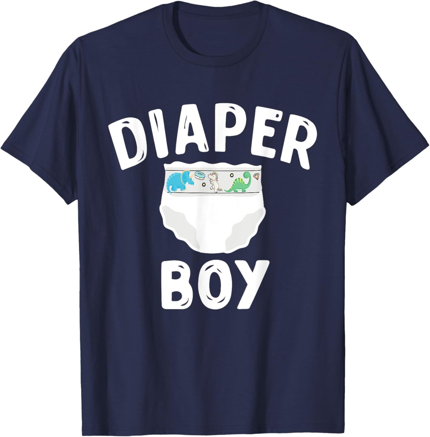 Nappy girl, little padded princess nappy boy T-Shirt - T-Shirt | Navy