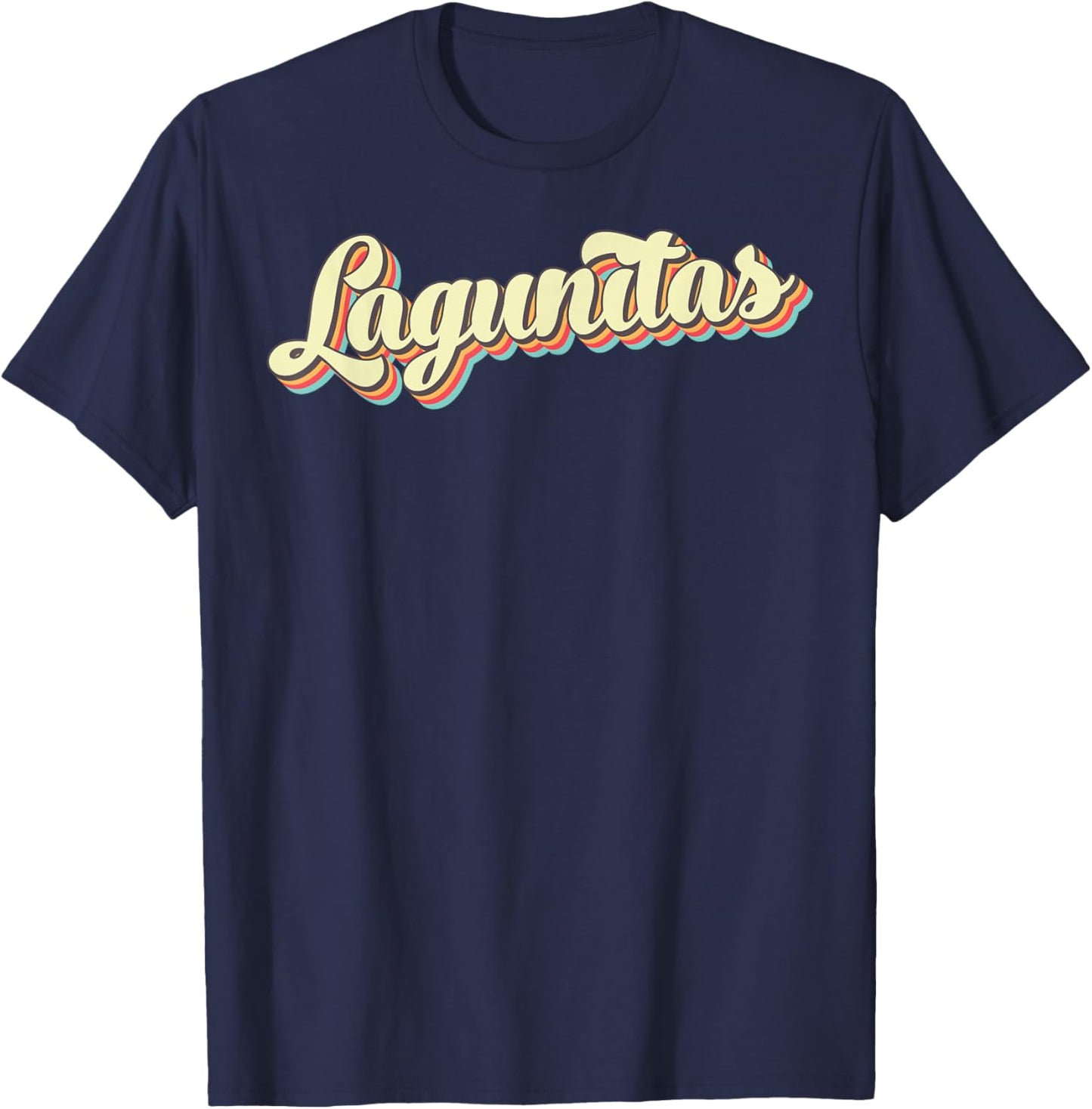 Lagunitas Retro Art Baseball Font Vintage T-Shirt - T-Shirt | Navy