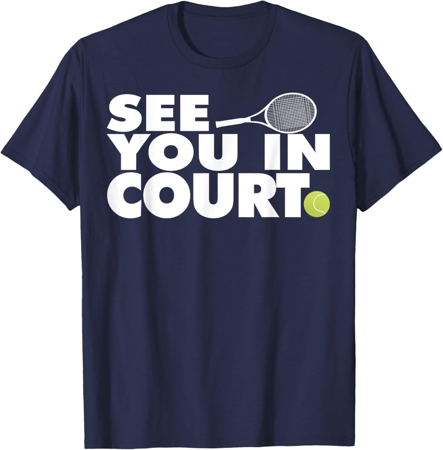See You in Court Tennis T-Shirt - T-Shirt | Navy