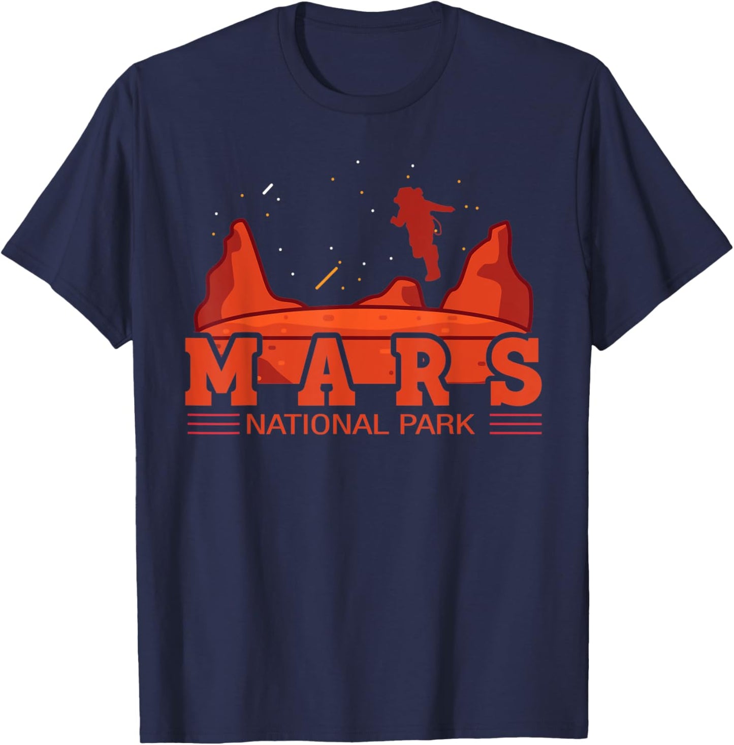 Red Planet | Space National Park - Funny Mars T-Shirt - T-Shirt | Navy