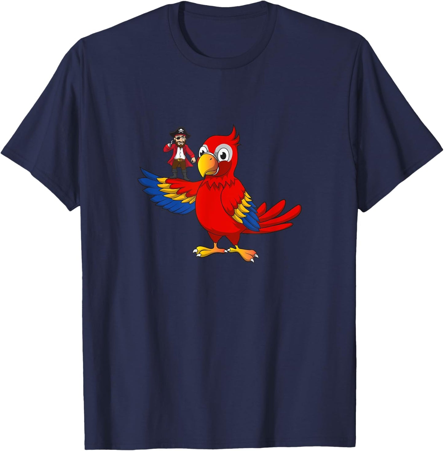 Funny Pirate Parrot humor. T-Shirt - T-Shirt | Navy