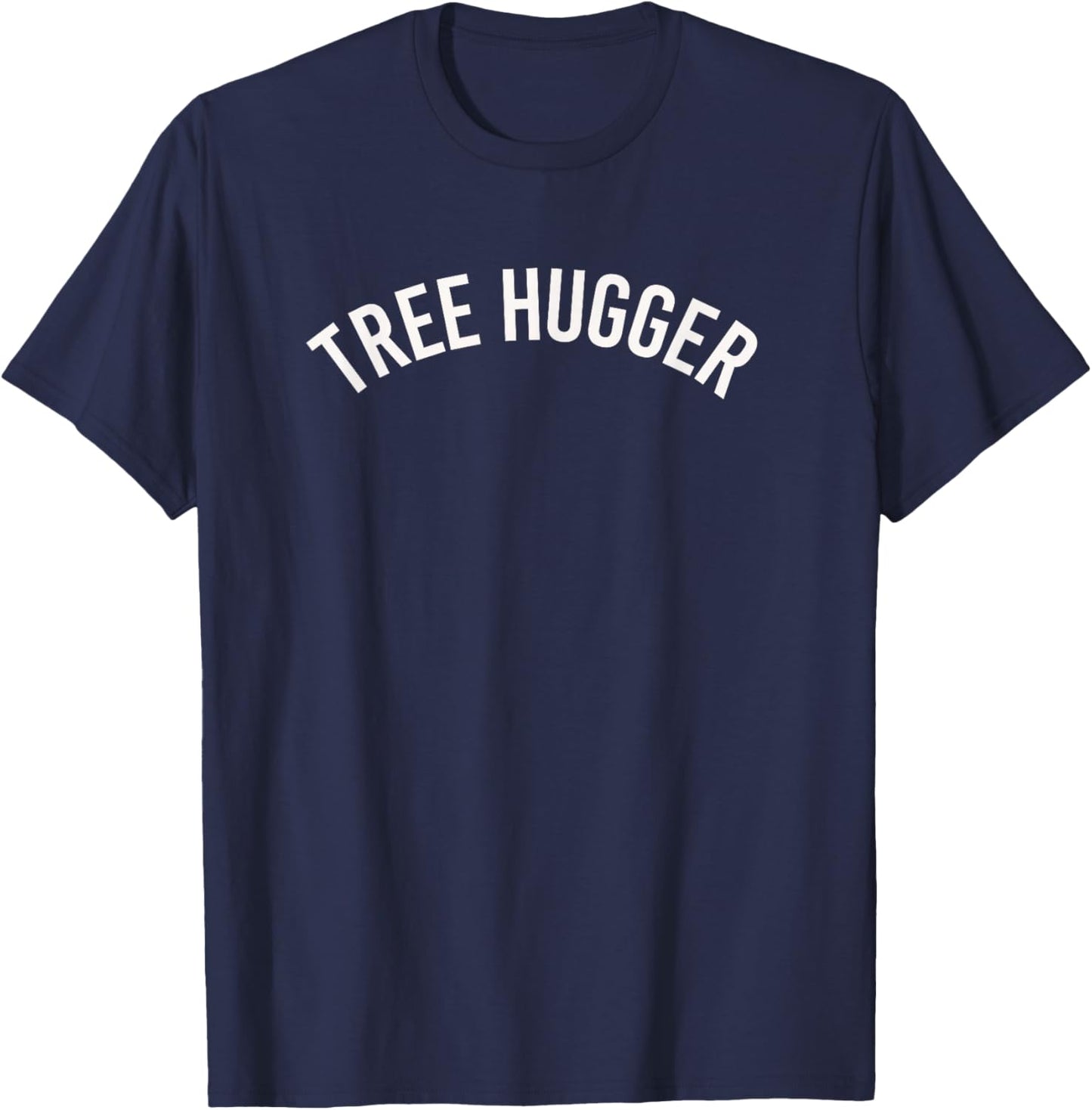 Climate Action Now - Green Tree Hugger Minimalist T-Shirt - T-Shirt | Navy