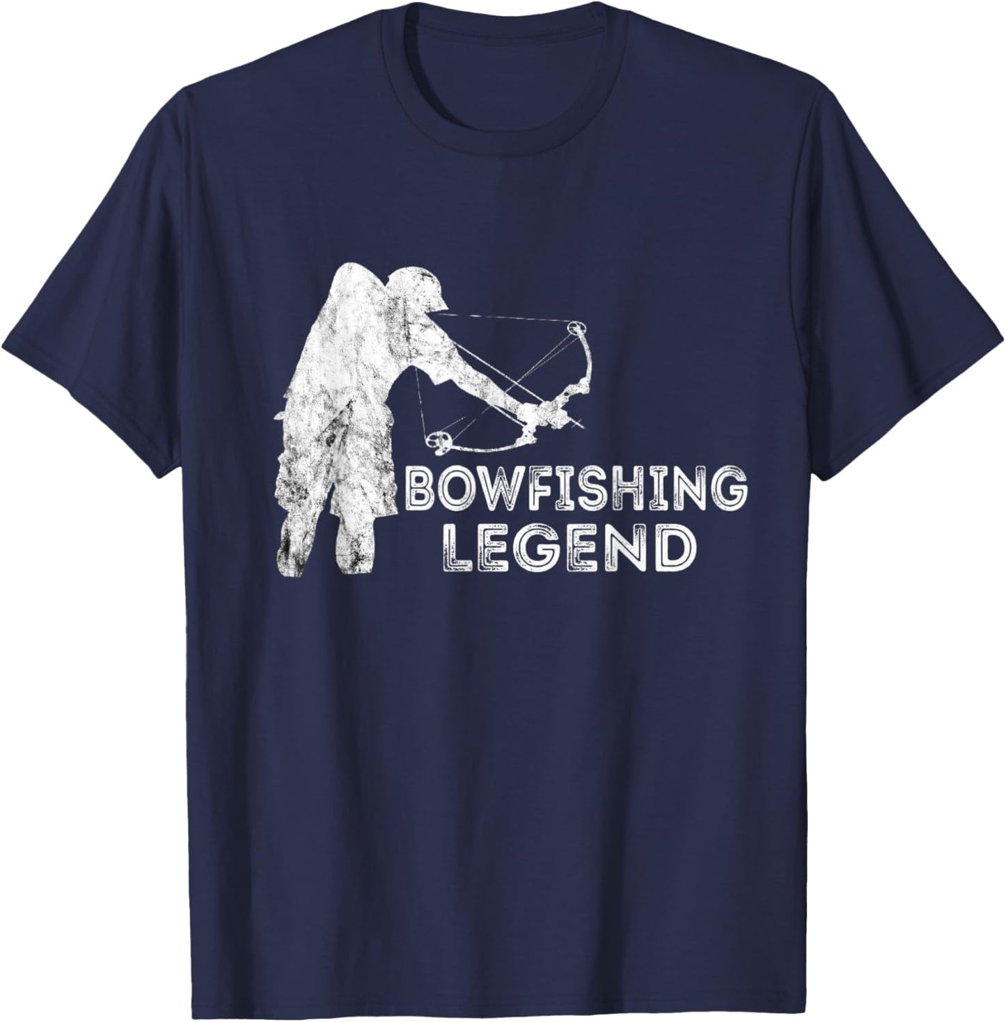 Bowfishing Legend Bowfisher Bowfish Fish Bow Hunting Fisher T-Shirt - T-Shirt | Navy