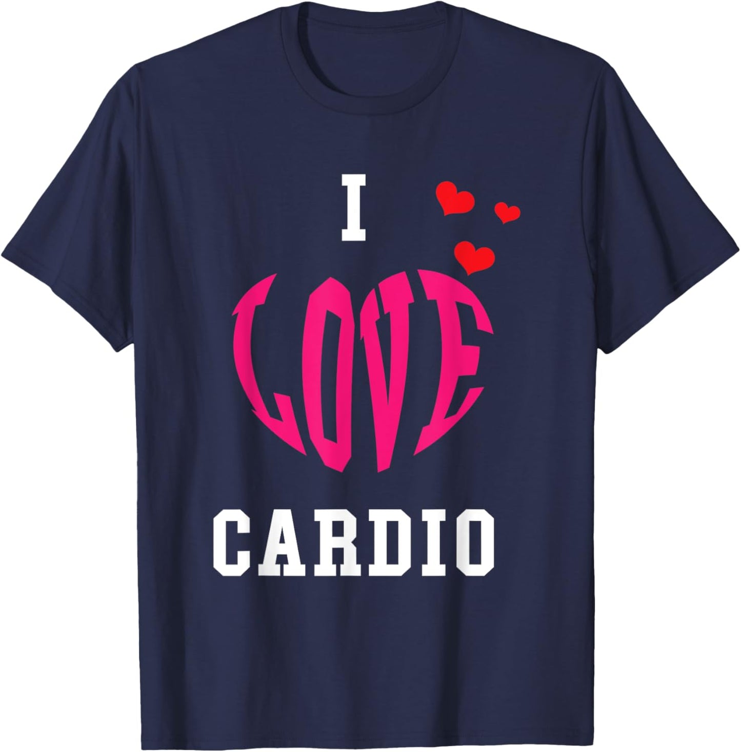 Bodybuilder and Powerlifting in a gym for I love Cardio T-Shirt - T-Shirt | Navy