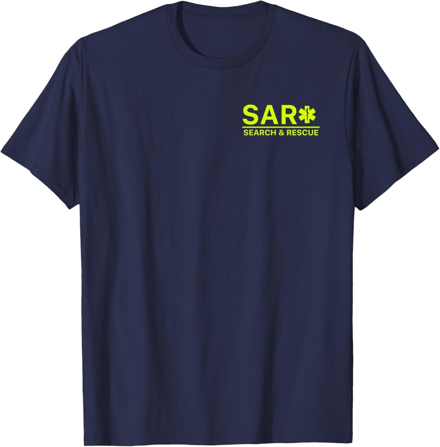 Front & Back Search and Rescue SAR EMS T-Shirt - T-Shirt | Navy