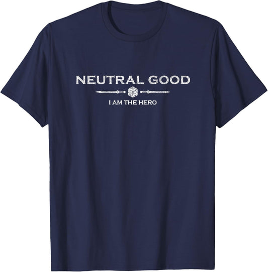 D20 Role Playing Game - Neutral Good T-Shirt - T-Shirt | Navy