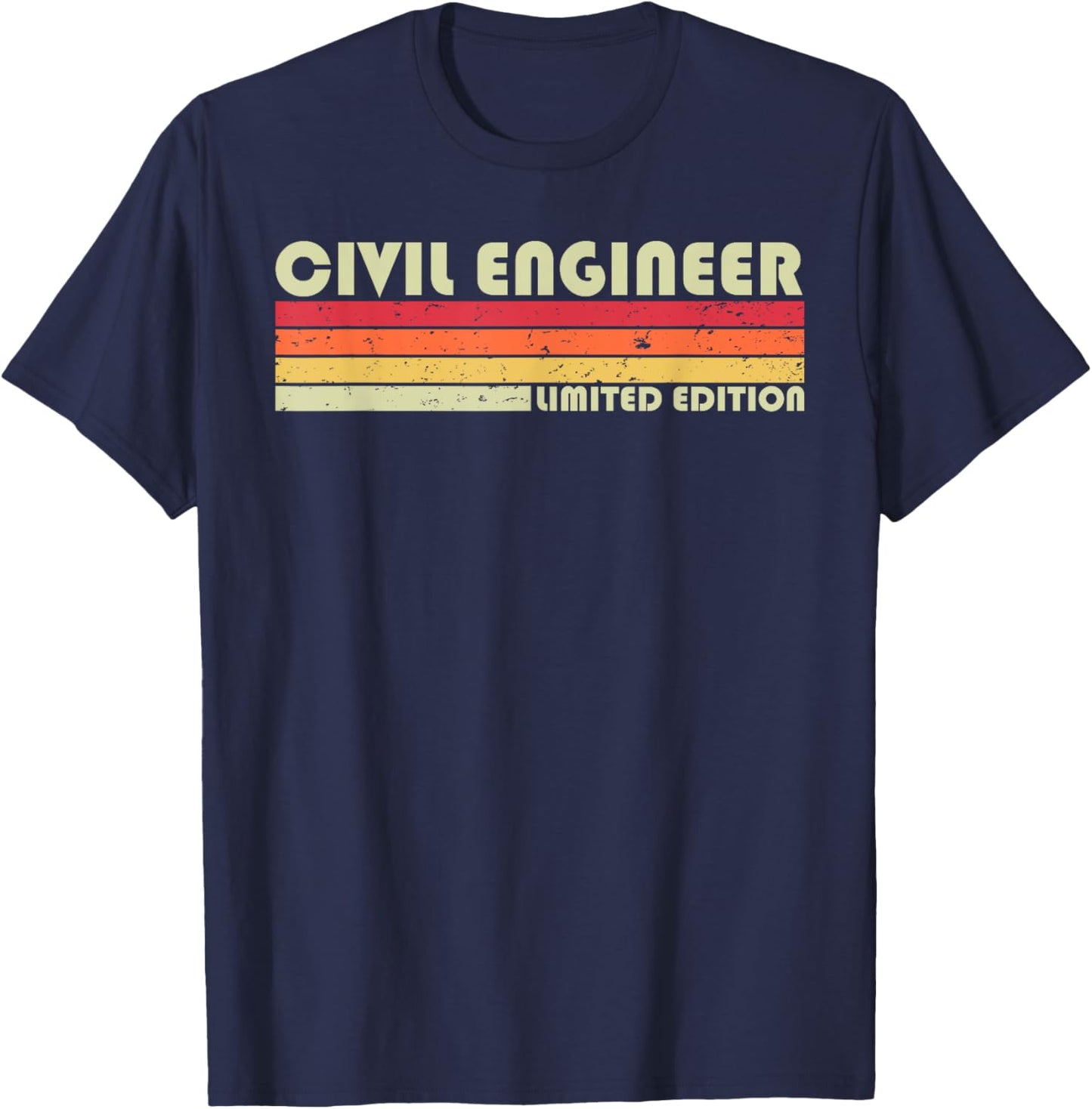 CIVIL ENGINEER Funny Job Title Profession Birthday Worker T-Shirt - T-Shirt | Navy