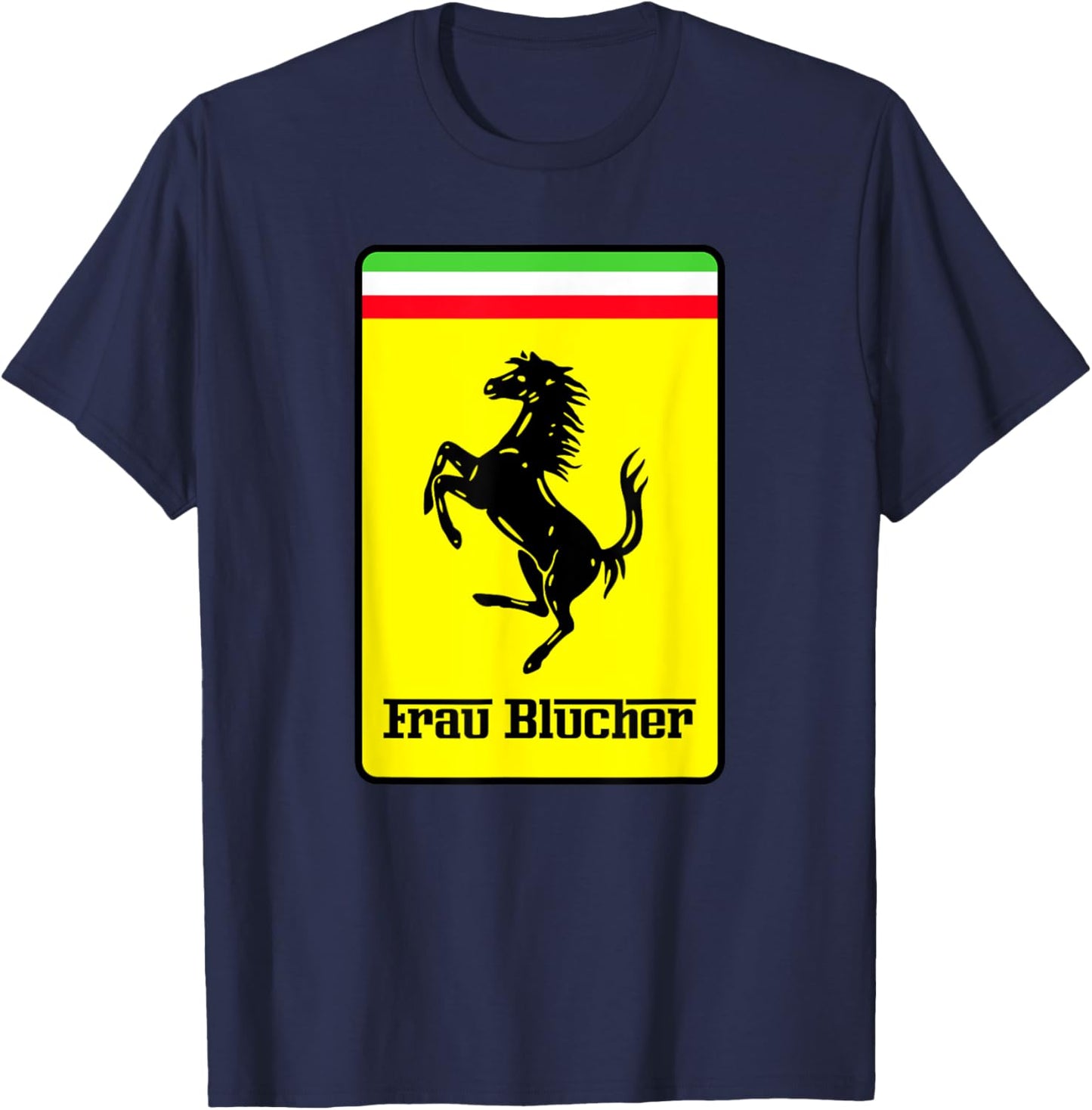 Frau Blucher - Prancing Horse - Frankenstein Junior T-Shirt - T-Shirt | Navy