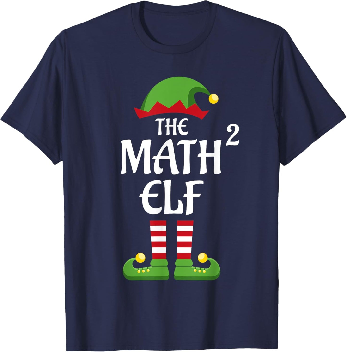 Math Elf Family Matching Group Christmas T-Shirt - T-Shirt | Navy