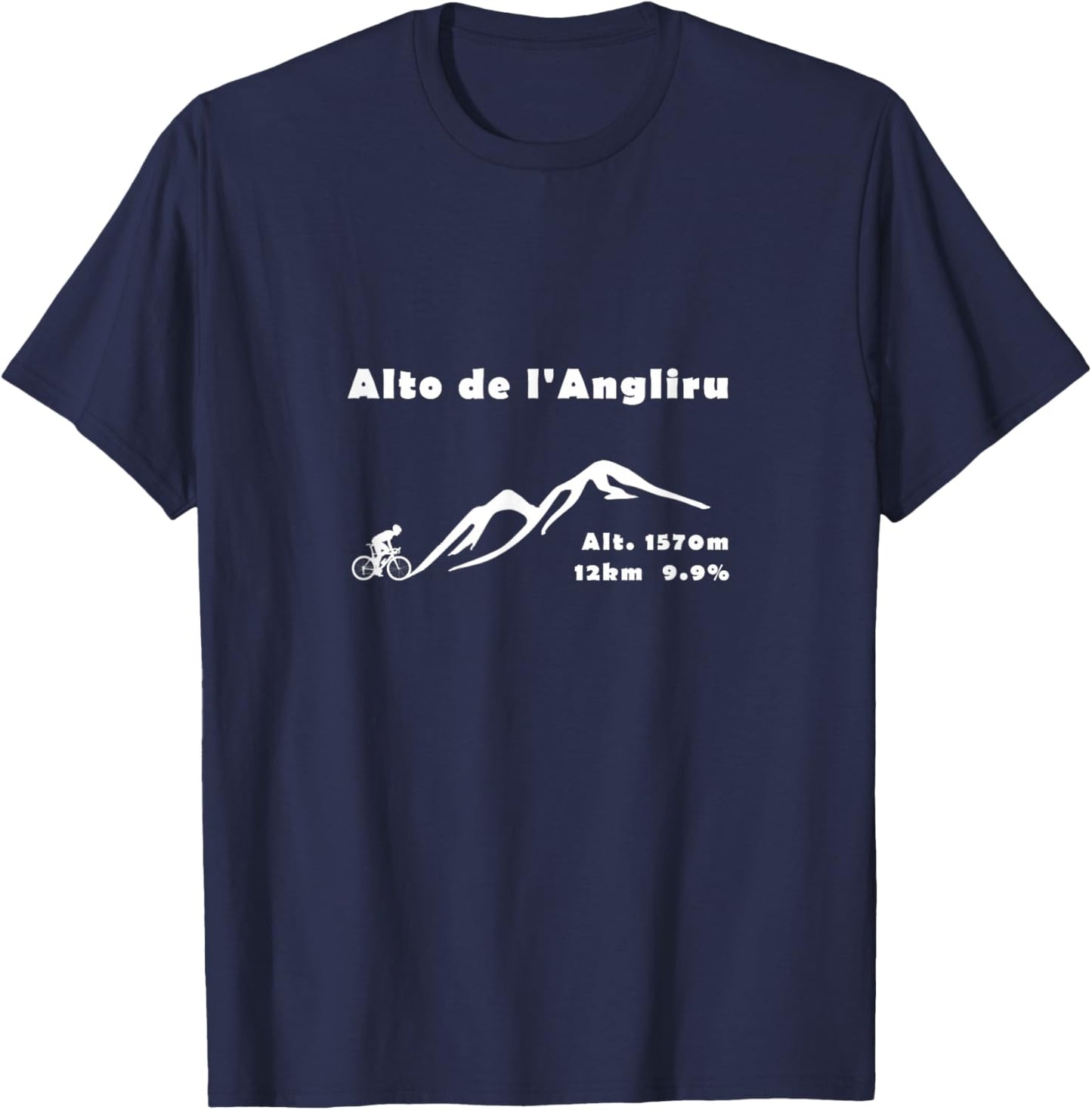 Angliru, bicycle, Spain, Asturia, Vuelta, cycling T-Shirt - T-Shirt | Navy
