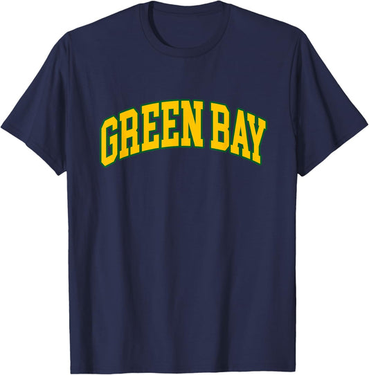 Green Bay - Throwback Design - Classic T-Shirt - T-Shirt | Navy