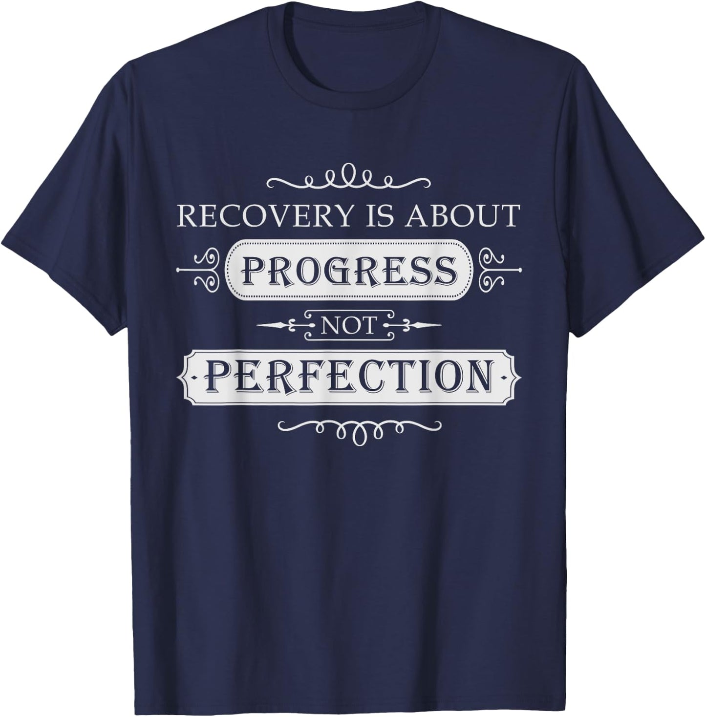 Sobriety - Sober AA NA - Addiction Recovery T-Shirt - T-Shirt | Navy