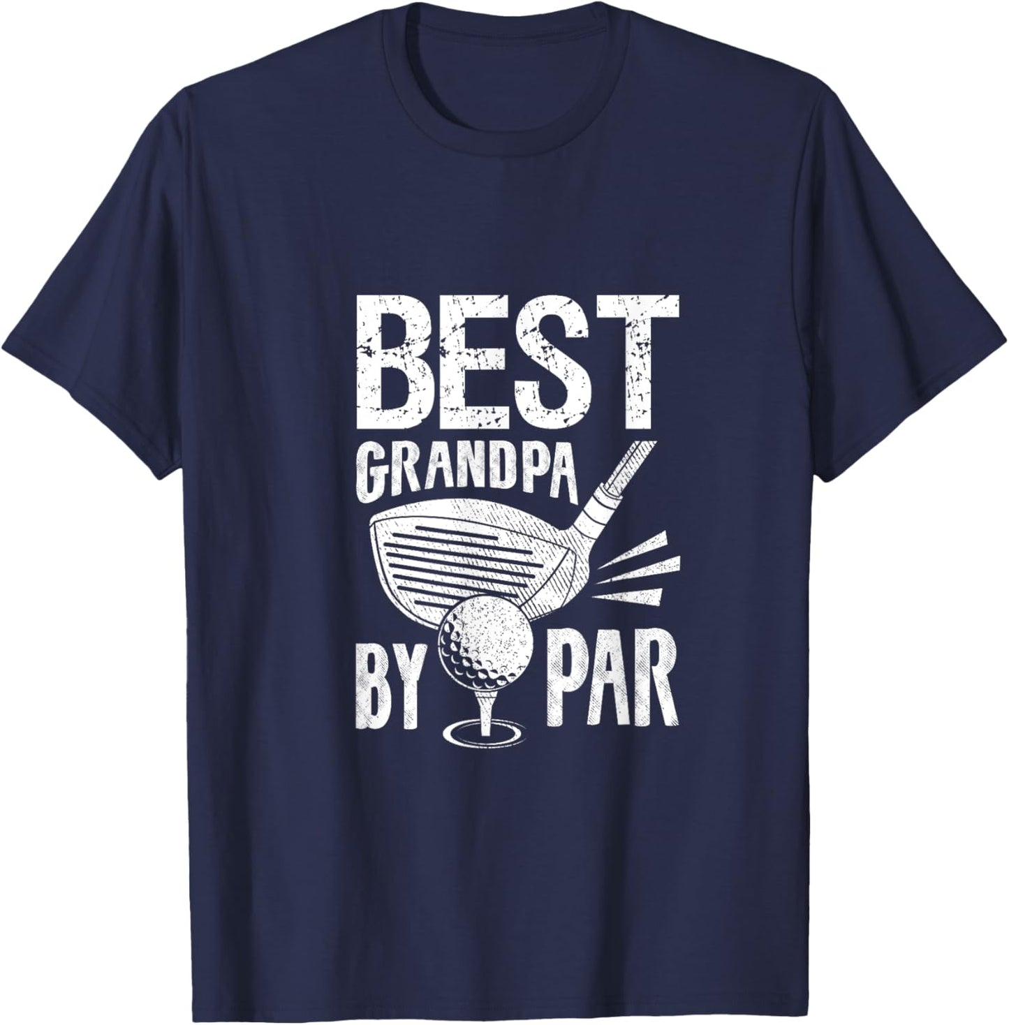 Golf Player Costume Golfing Outfits Best Grandpa By Par T-Shirt - T-Shirt | Navy