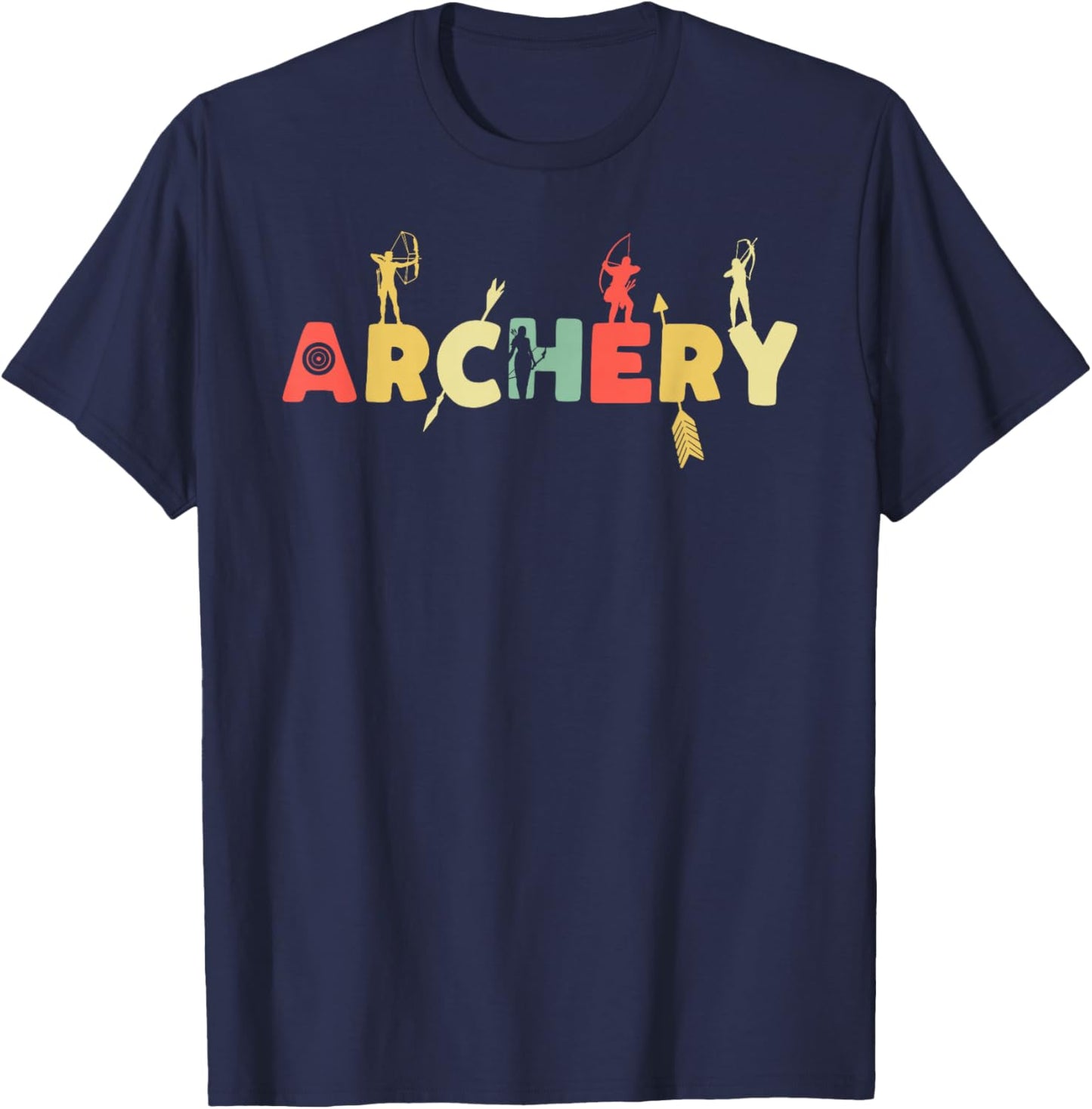 Retro Archery - Vintage Archer Competition T-Shirt - T-Shirt | Navy