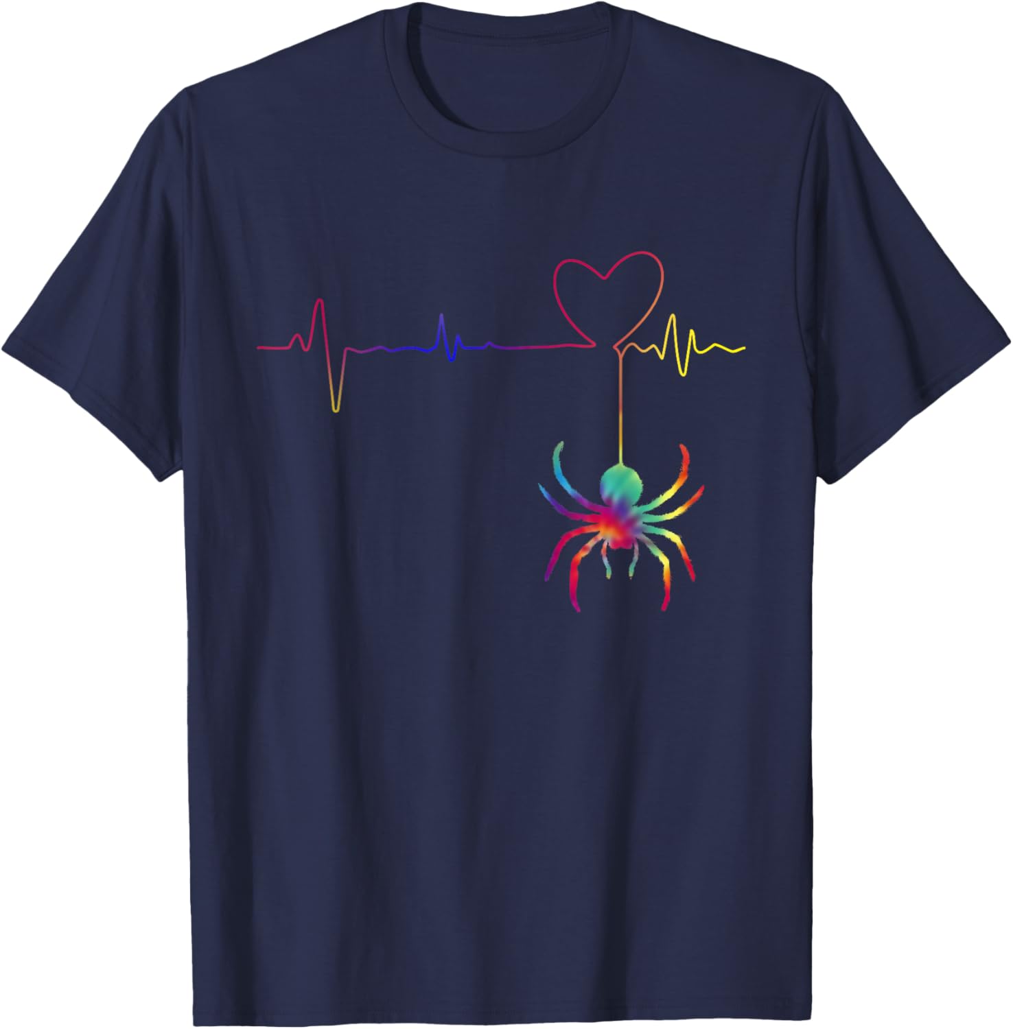 Colorful Tarantula - Arthropod Arachnid Spider Lover T-Shirt - T-Shirt | Navy